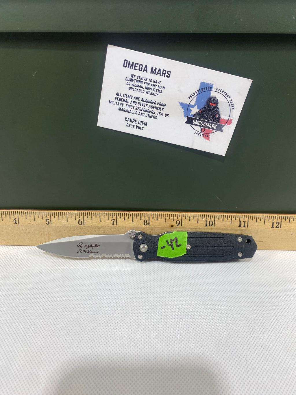 Gerber #-42. Applegate Fairbairn Mini Covert. Light usage.