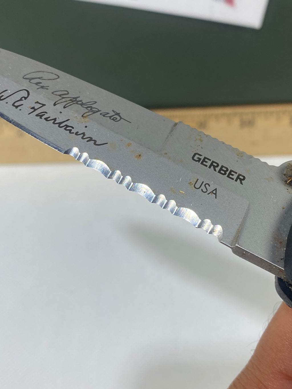 Gerber #-43. Applegate Fairbairn Covert. Light usage. Dirty.