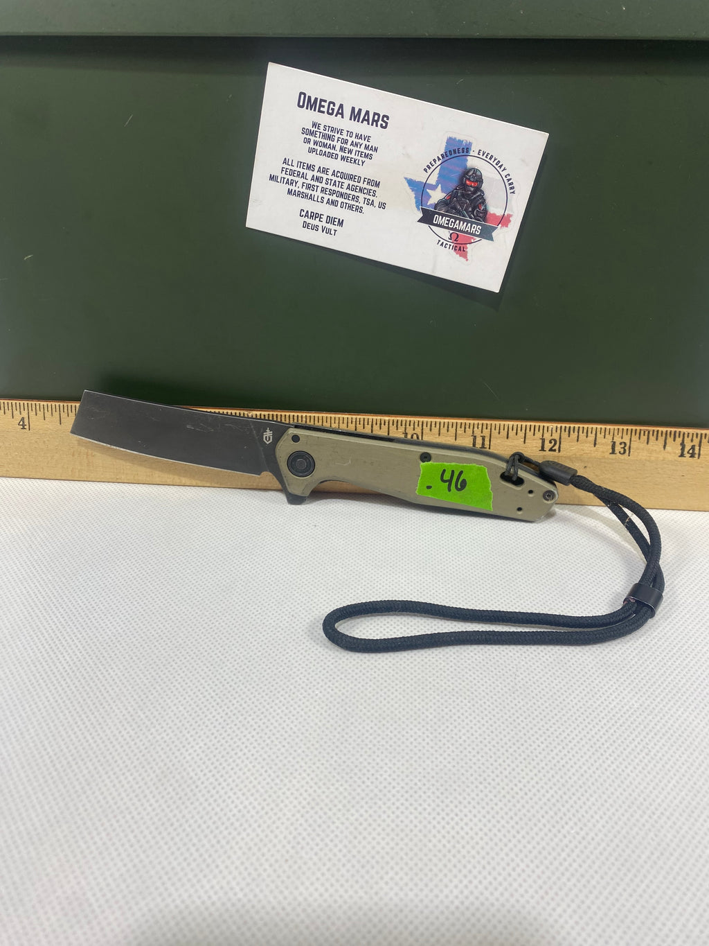 Gerber #-46. Fastball Cleaver. Light usage. Missing Pocket Clip.