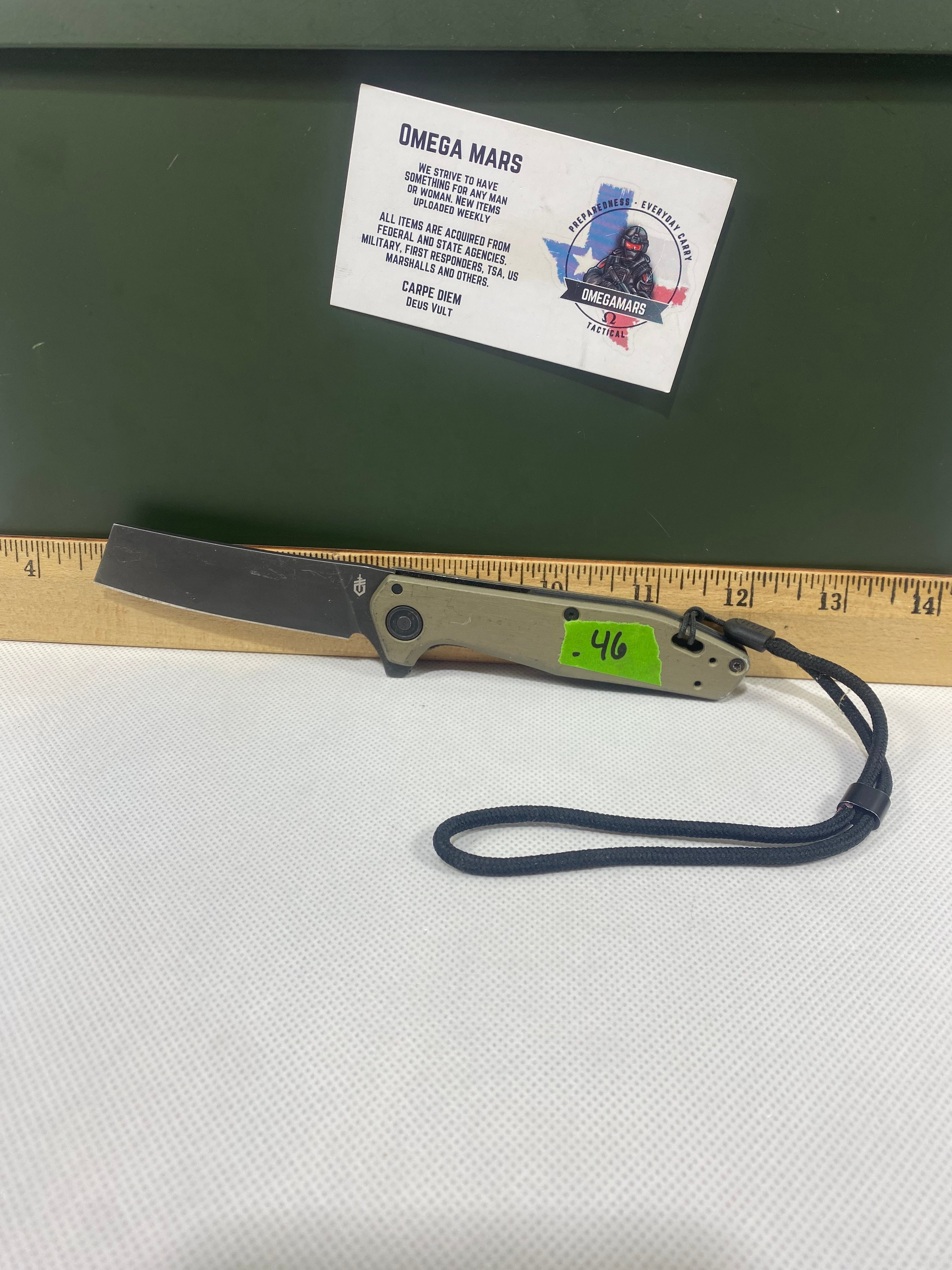 Gerber #-46. Fastball Cleaver. Light usage. Missing Pocket Clip.