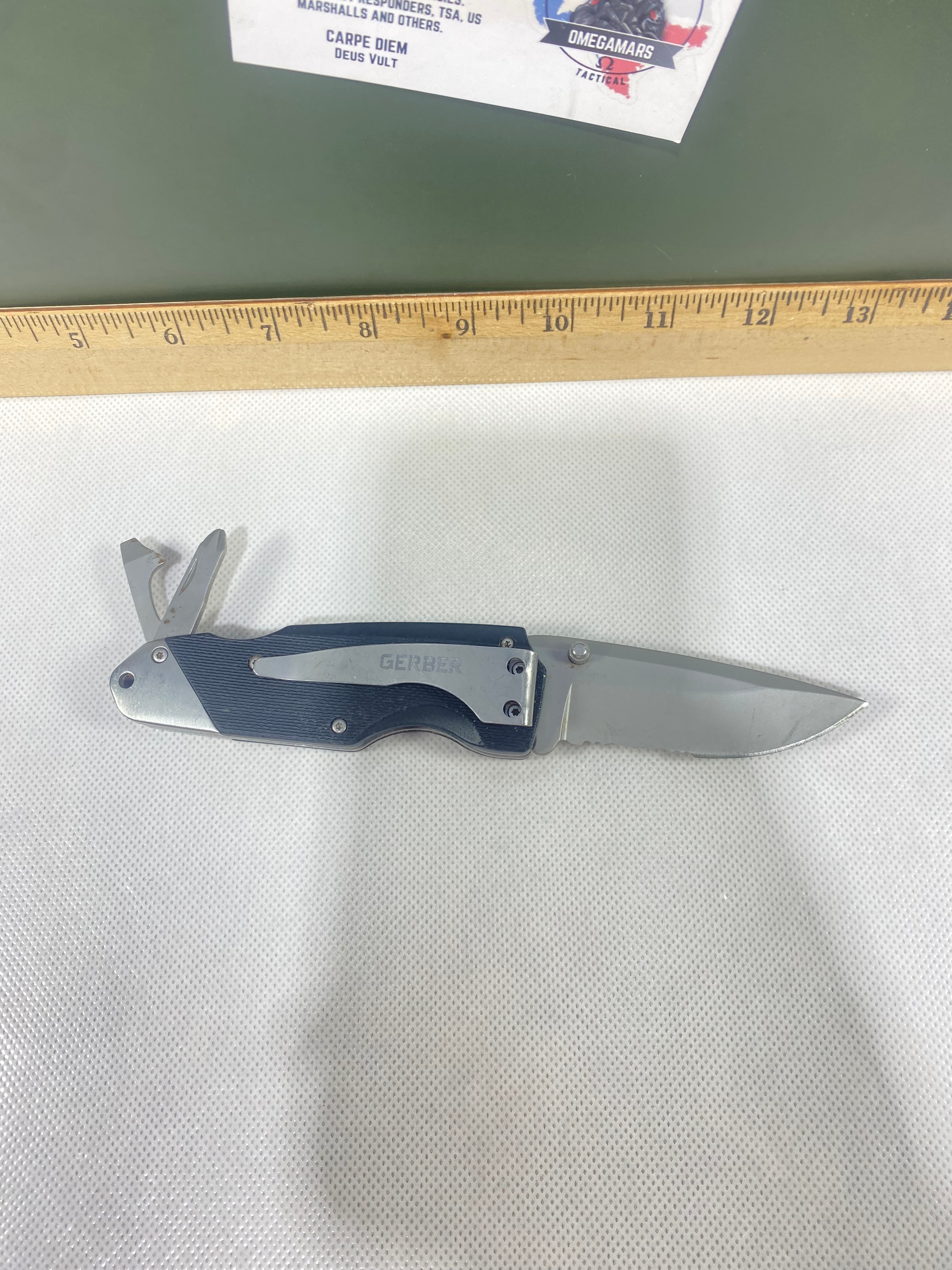 Gerber #-50. Obsidian. Light usage. Little dirty.