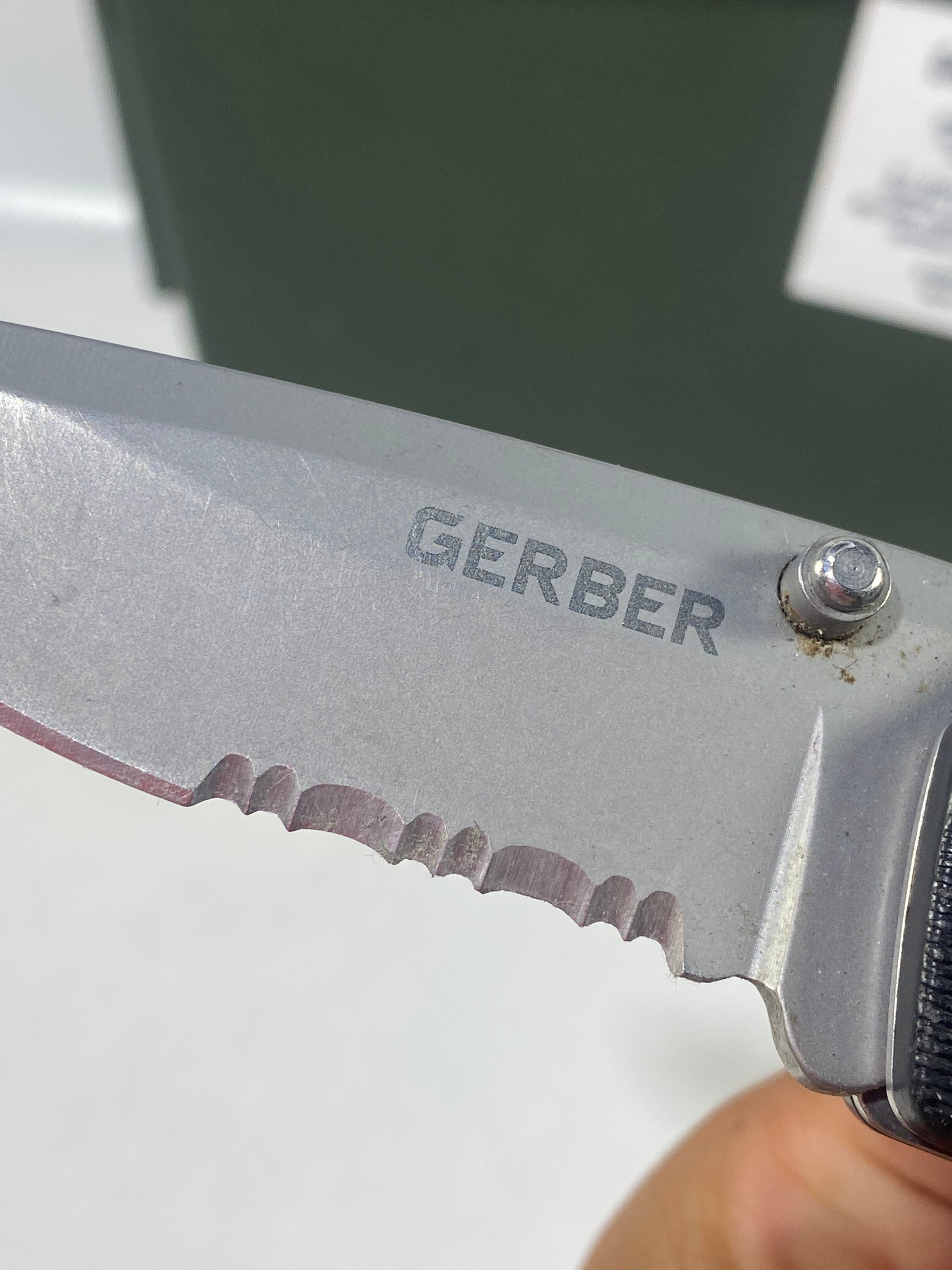 Gerber #-50. Obsidian. Light usage. Little dirty.