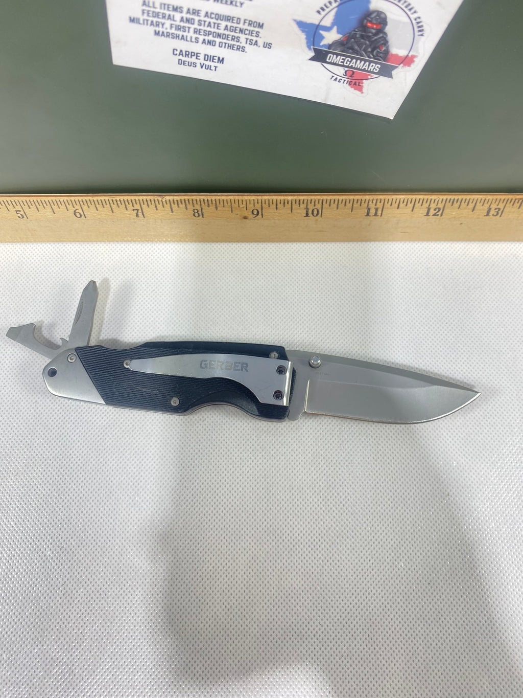 Gerber #-52. Obsidian. Light usage. Resharpened.