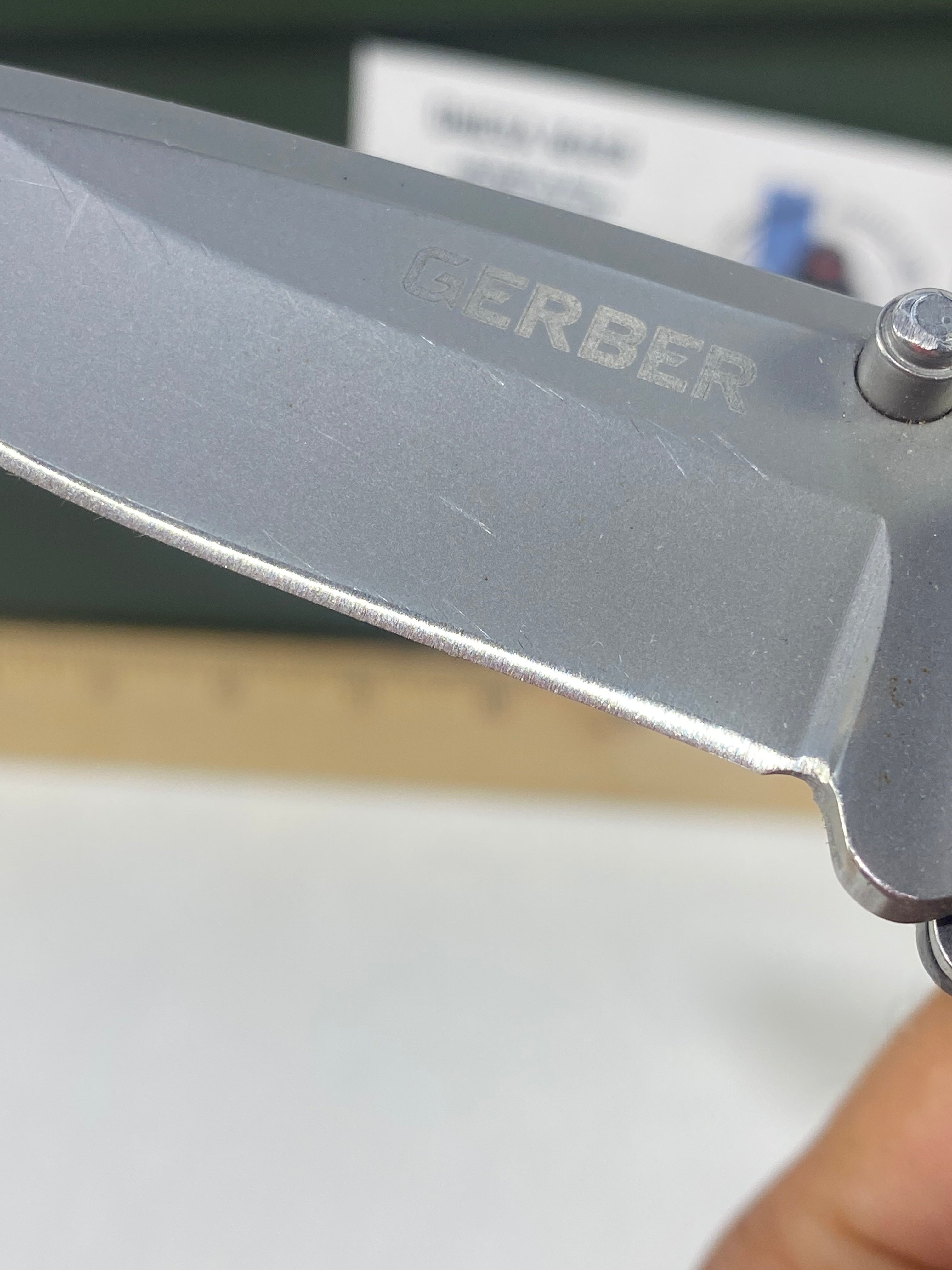 Gerber #-52. Obsidian. Light usage. Resharpened.