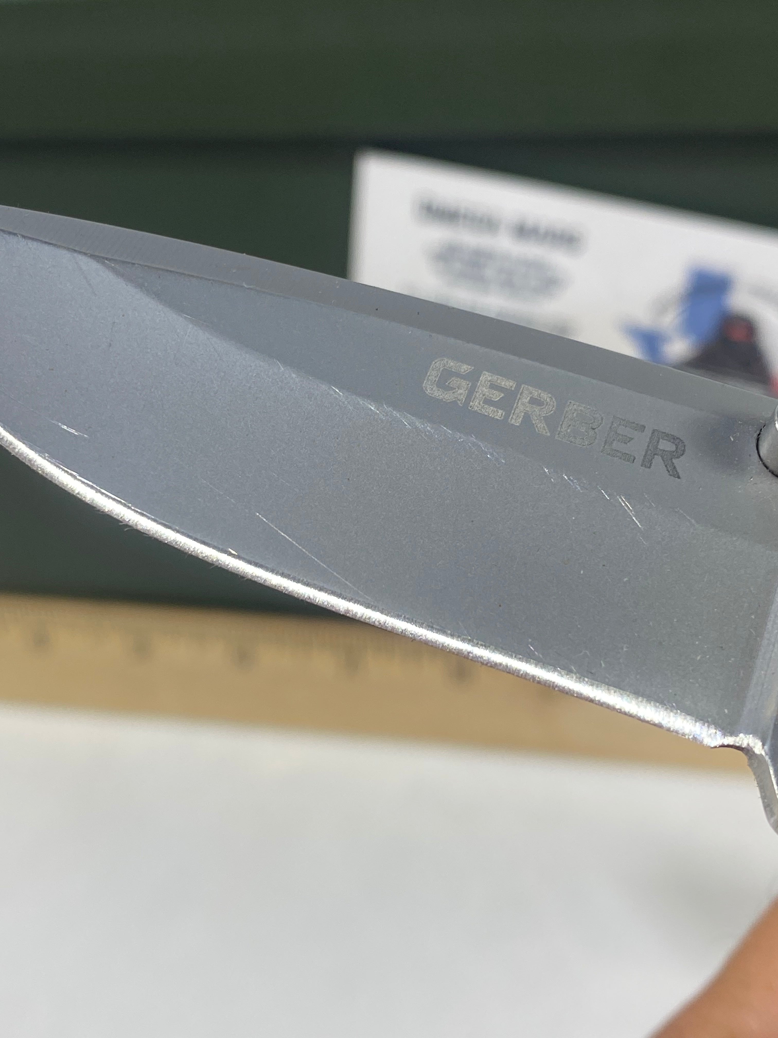 Gerber #-52. Obsidian. Light usage. Resharpened.