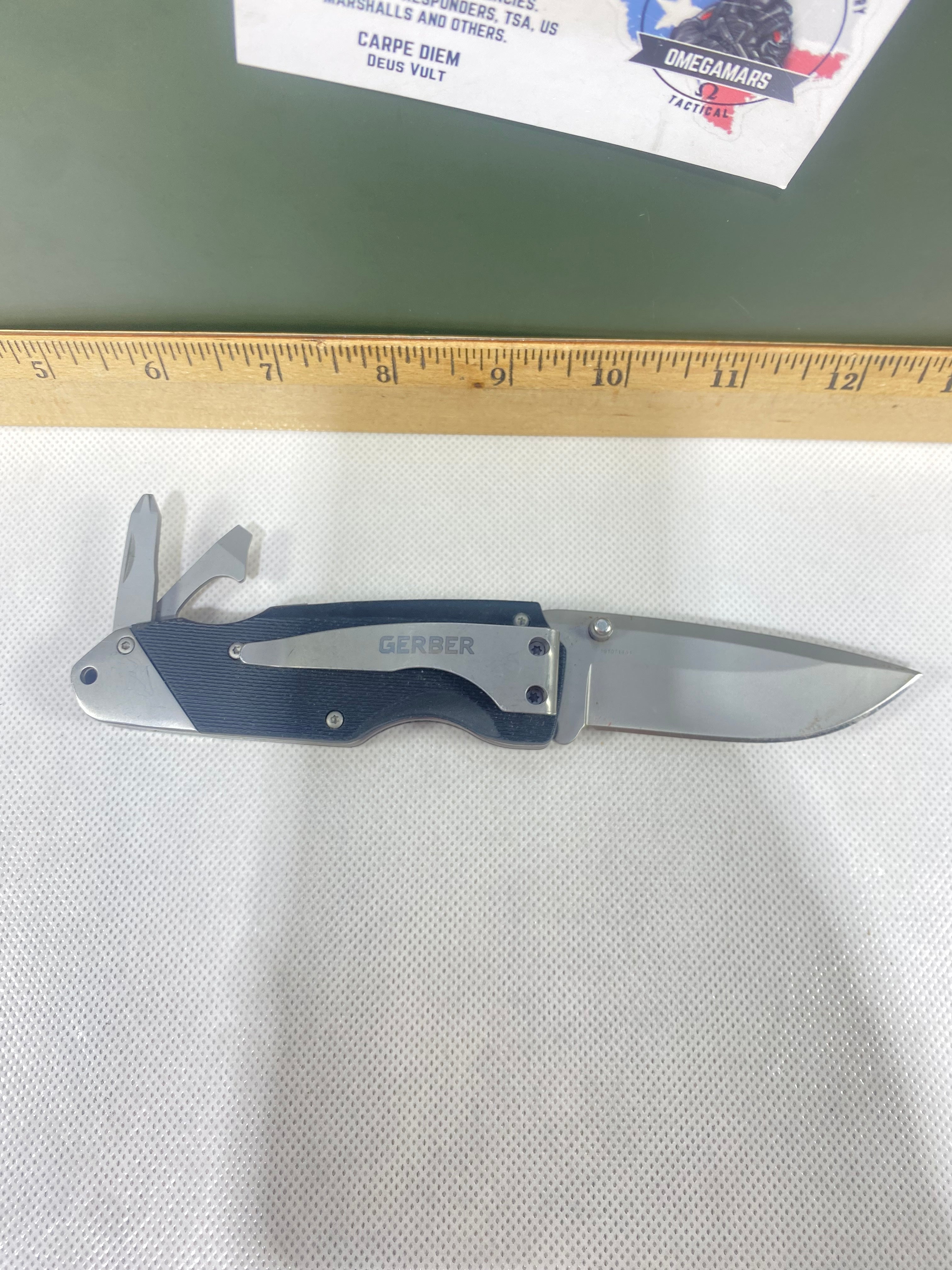 Gerber # -53. Obsidian. Light usage. A little dirty.