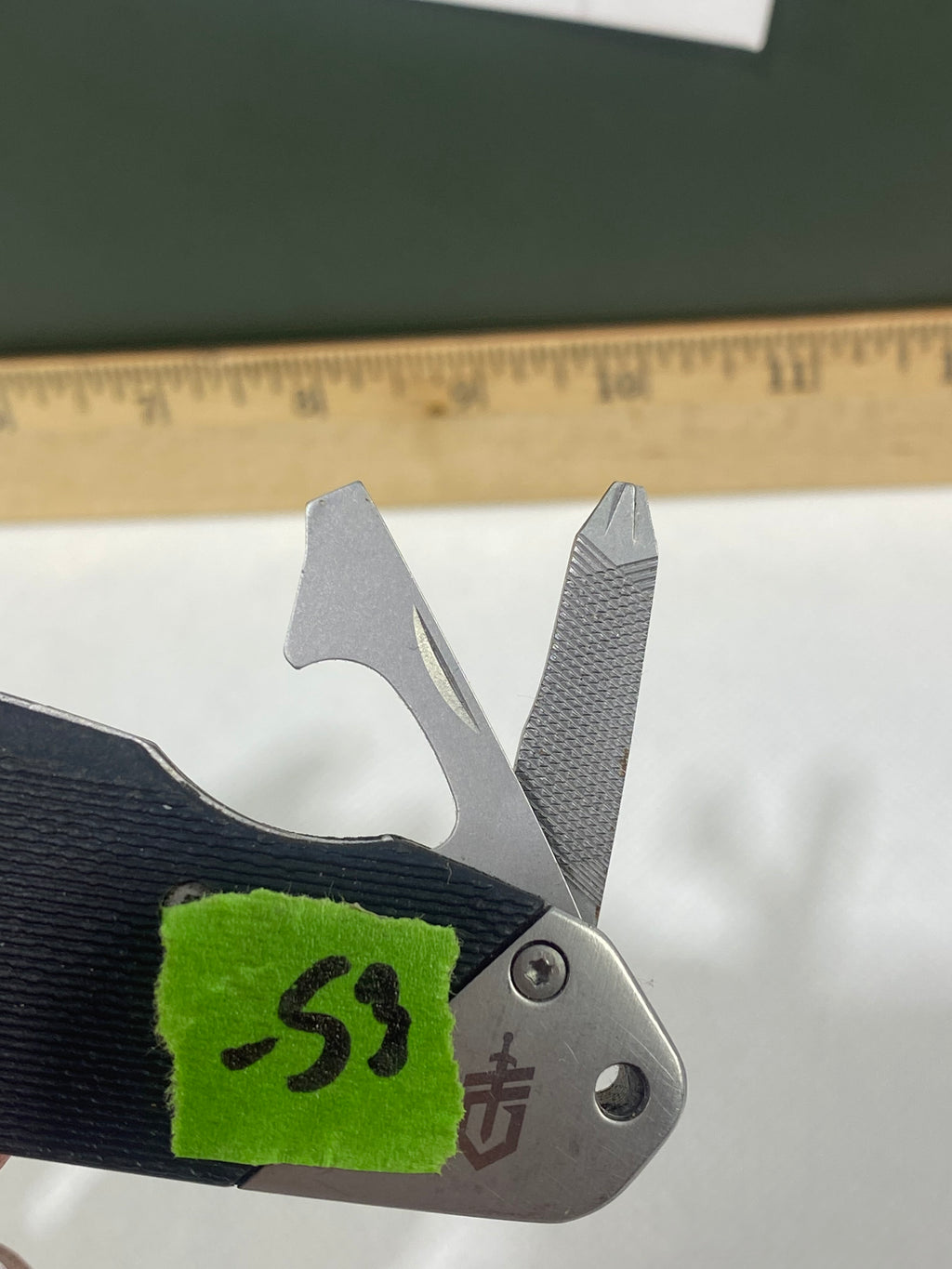 Gerber # -53. Obsidian. Light usage. A little dirty.