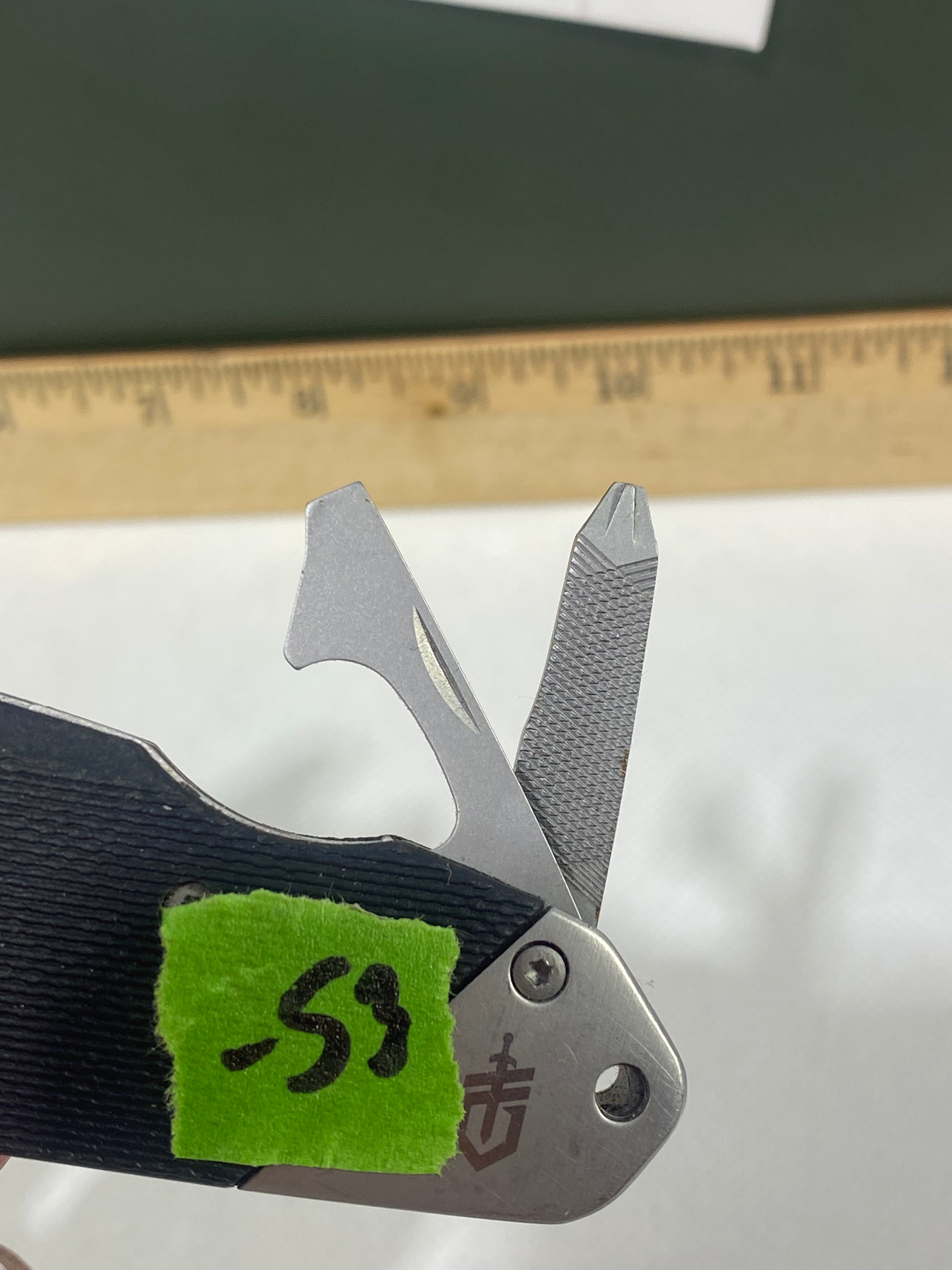 Gerber # -53. Obsidian. Light usage. A little dirty.