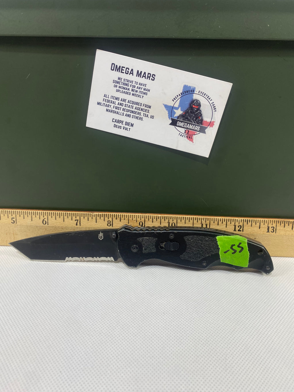 Gerber #-55. Answer F.A.S.T. Light usage.
