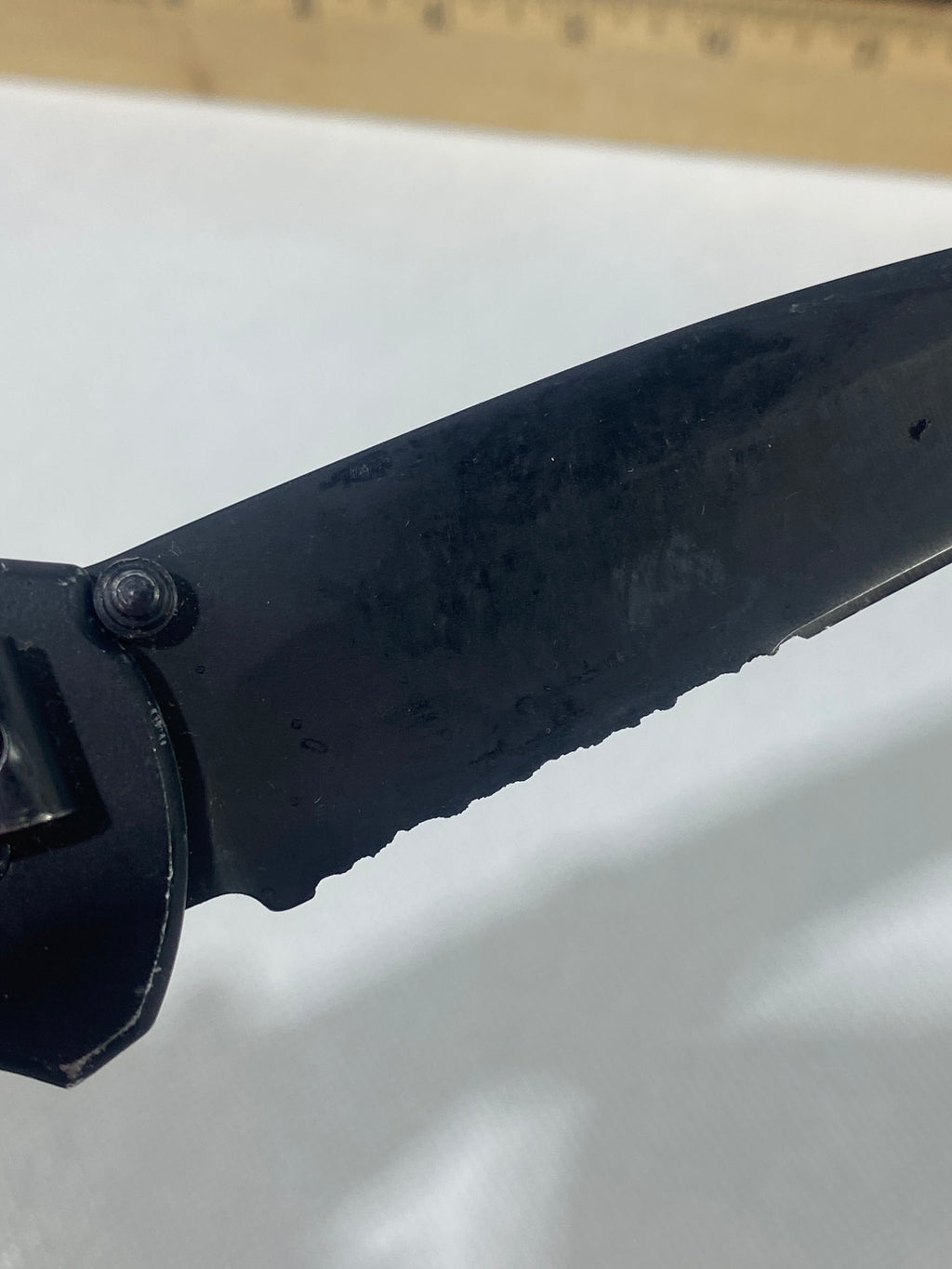 Gerber #-56. Answer F.A.S.T. Light usage. Chips on blade.