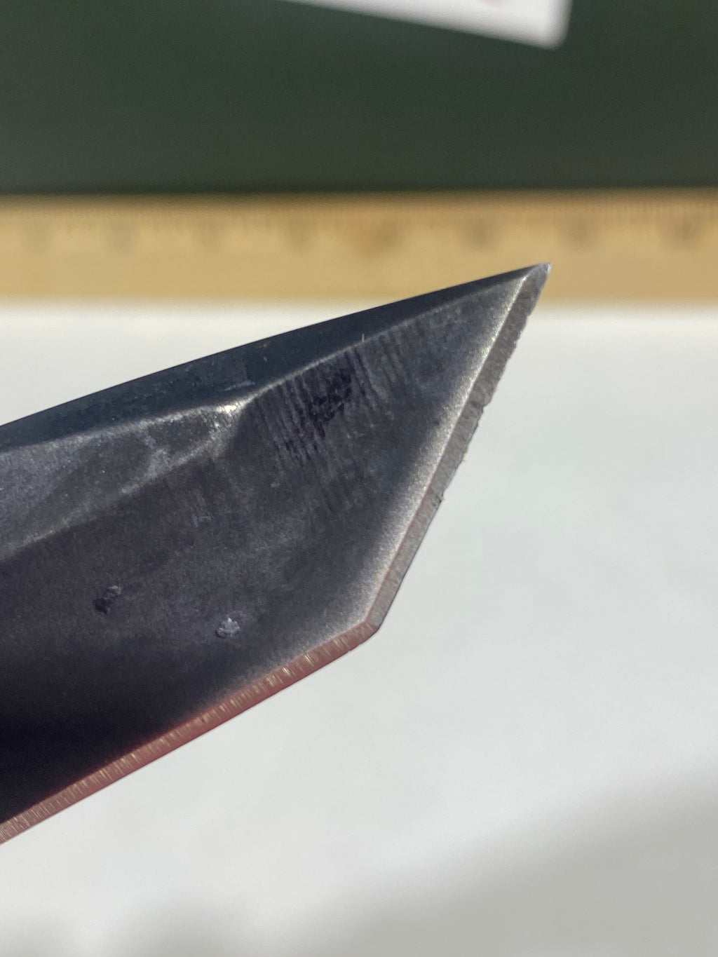 Gerber #-56. Answer F.A.S.T. Light usage. Chips on blade.