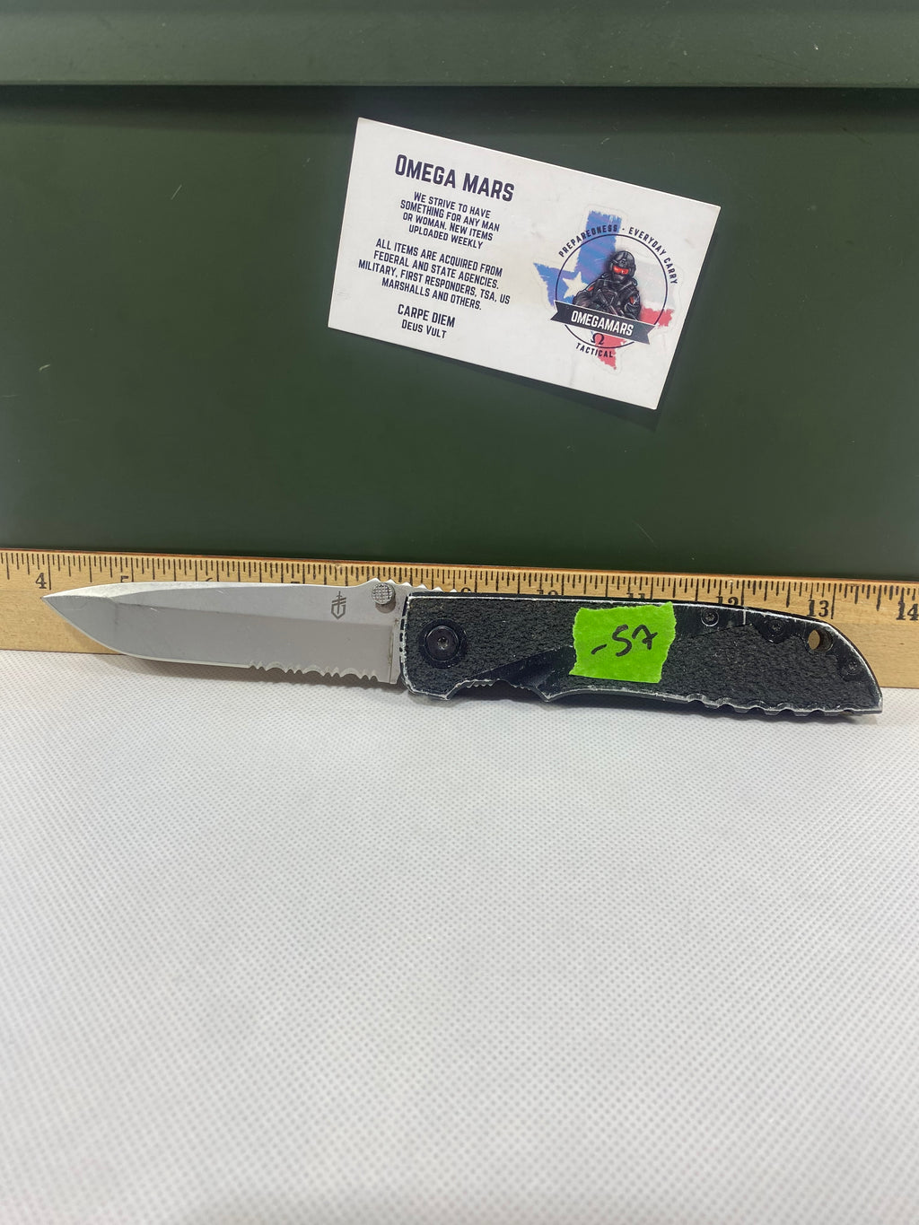 Gerber #-57. Answer F.A.S.T. Light usage.