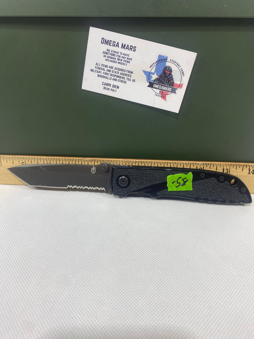 Gerber #-58. Answer F.A.S.T. Light usage.