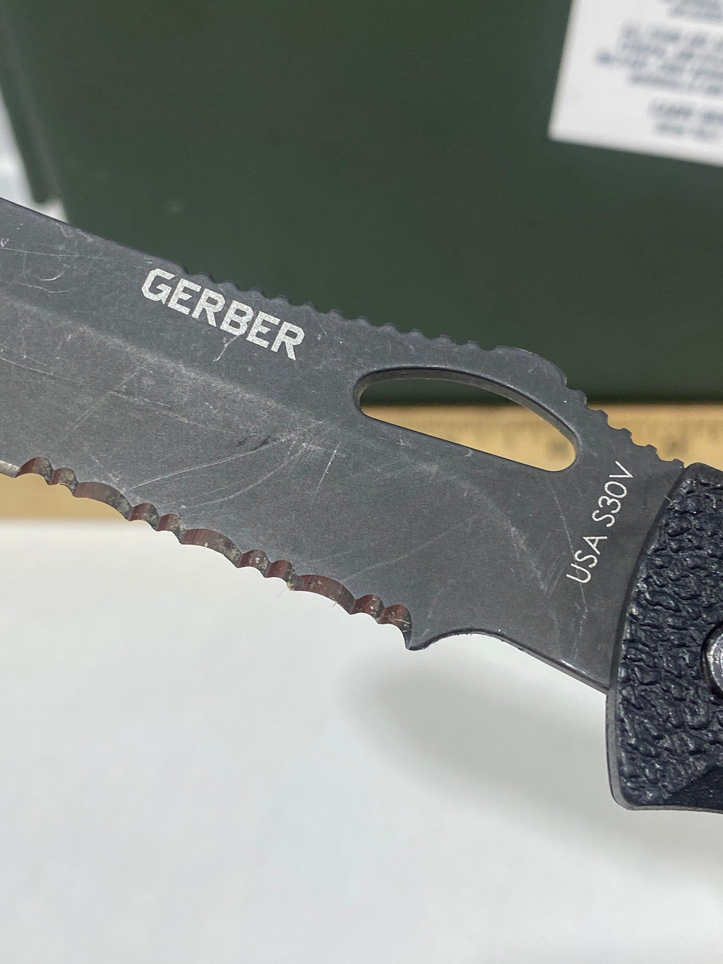 Gerber #-63. E-Z Out DPSF. Light usage. Pocket clip bent out.