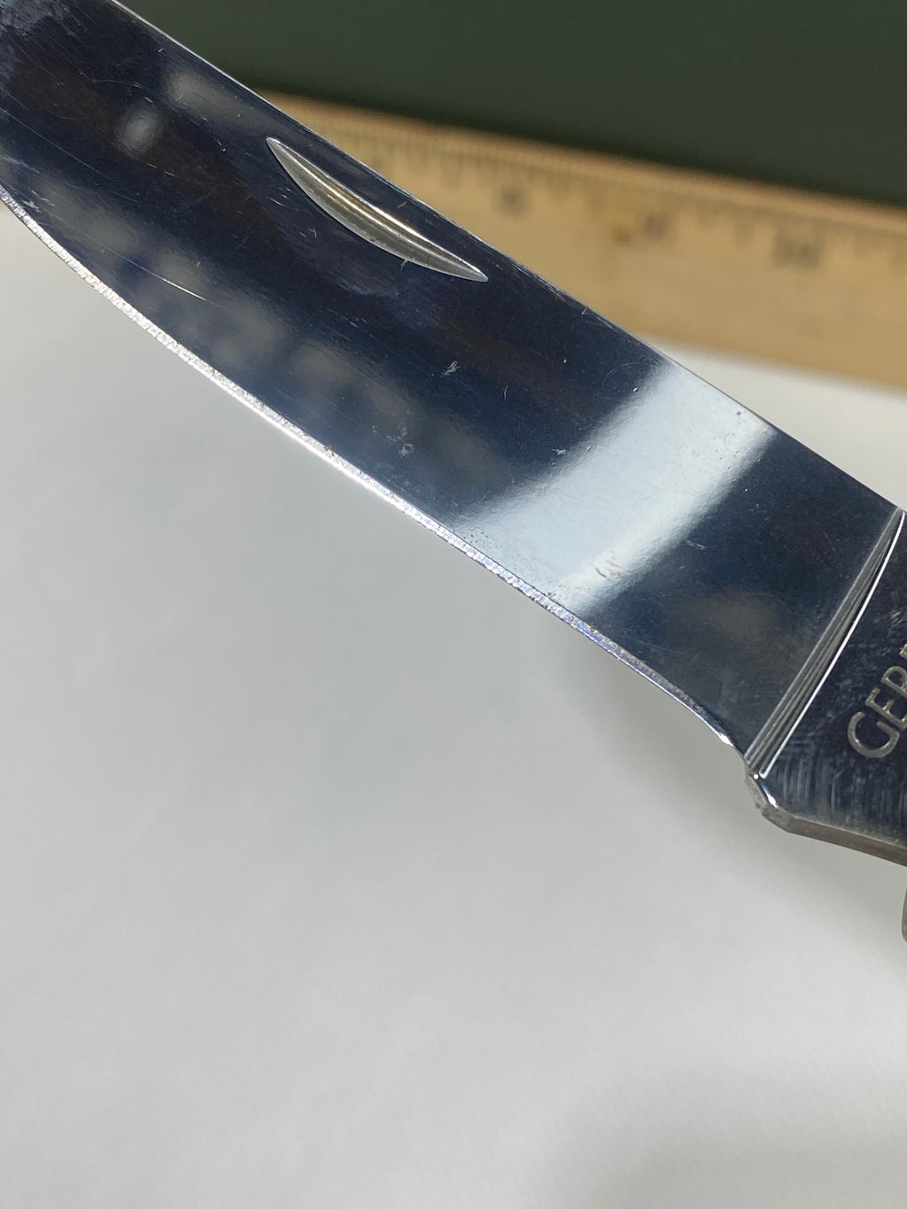 Gerber #-65. Vintage Sportsman Lock Back. Light usage. Little dirty.