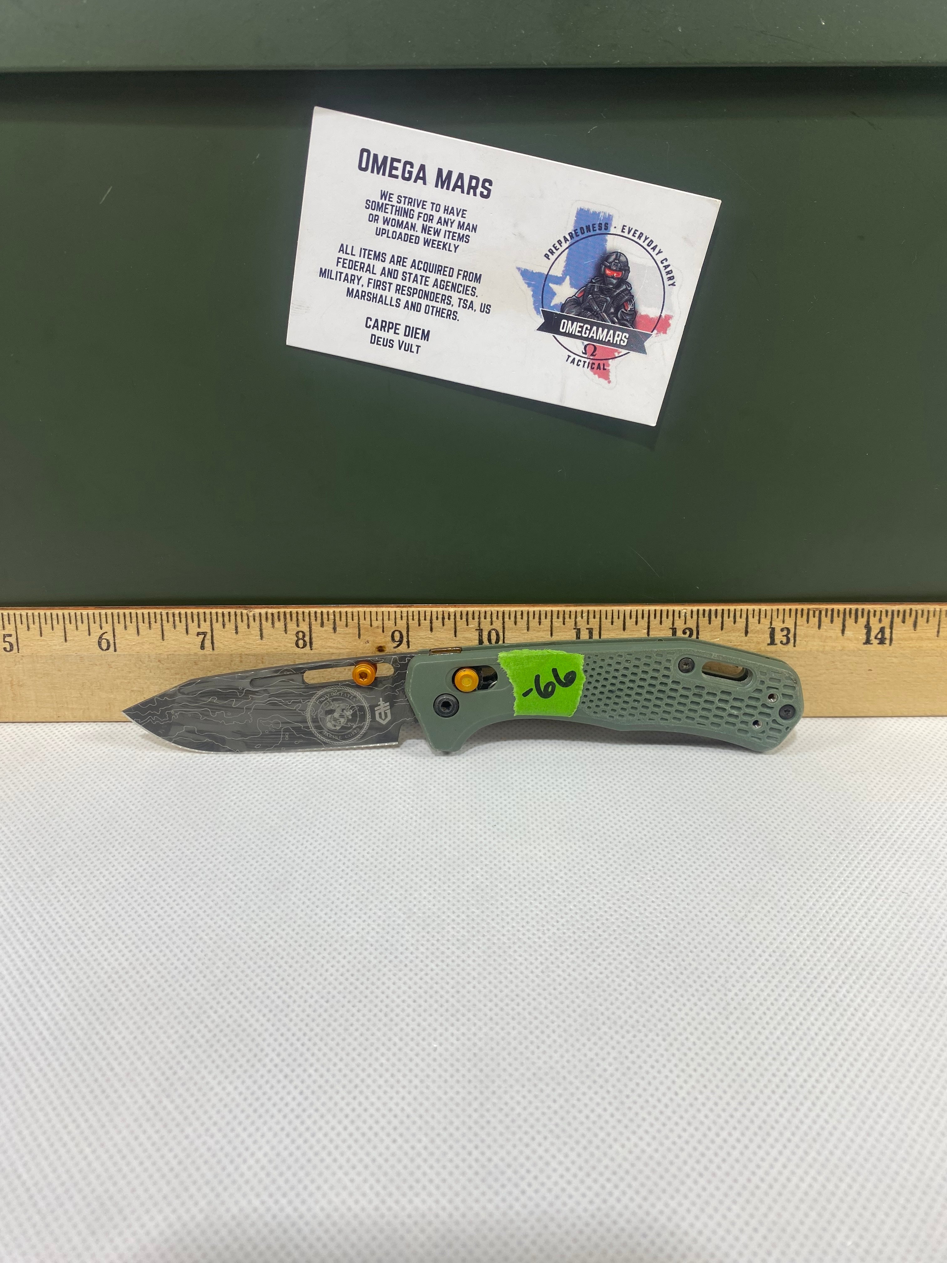 Gerber #-66. Assert. Custom etched.