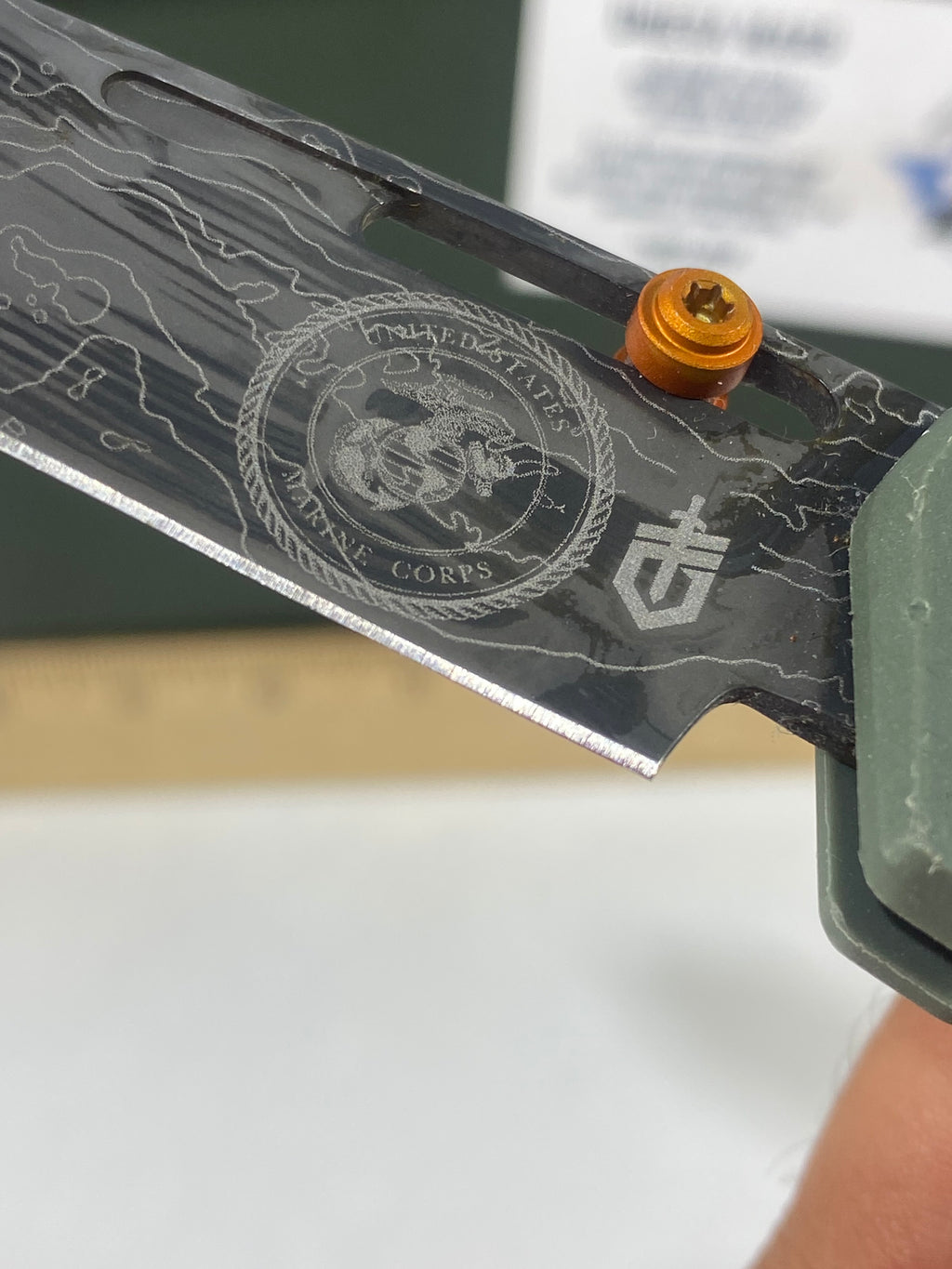 Gerber #-66. Assert. Custom etched.