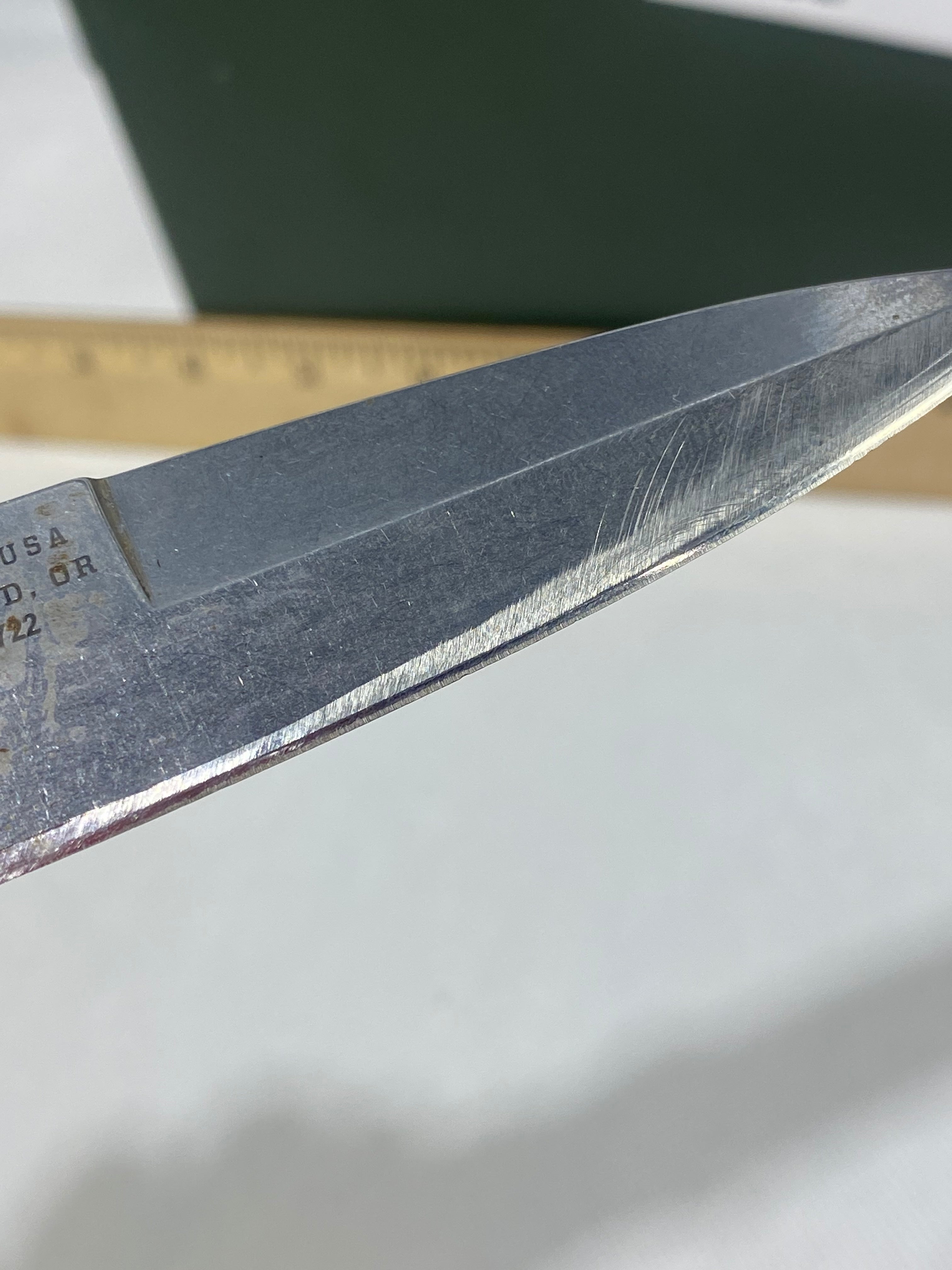 Gerber -72. Covert. Light usage. Resharpened.