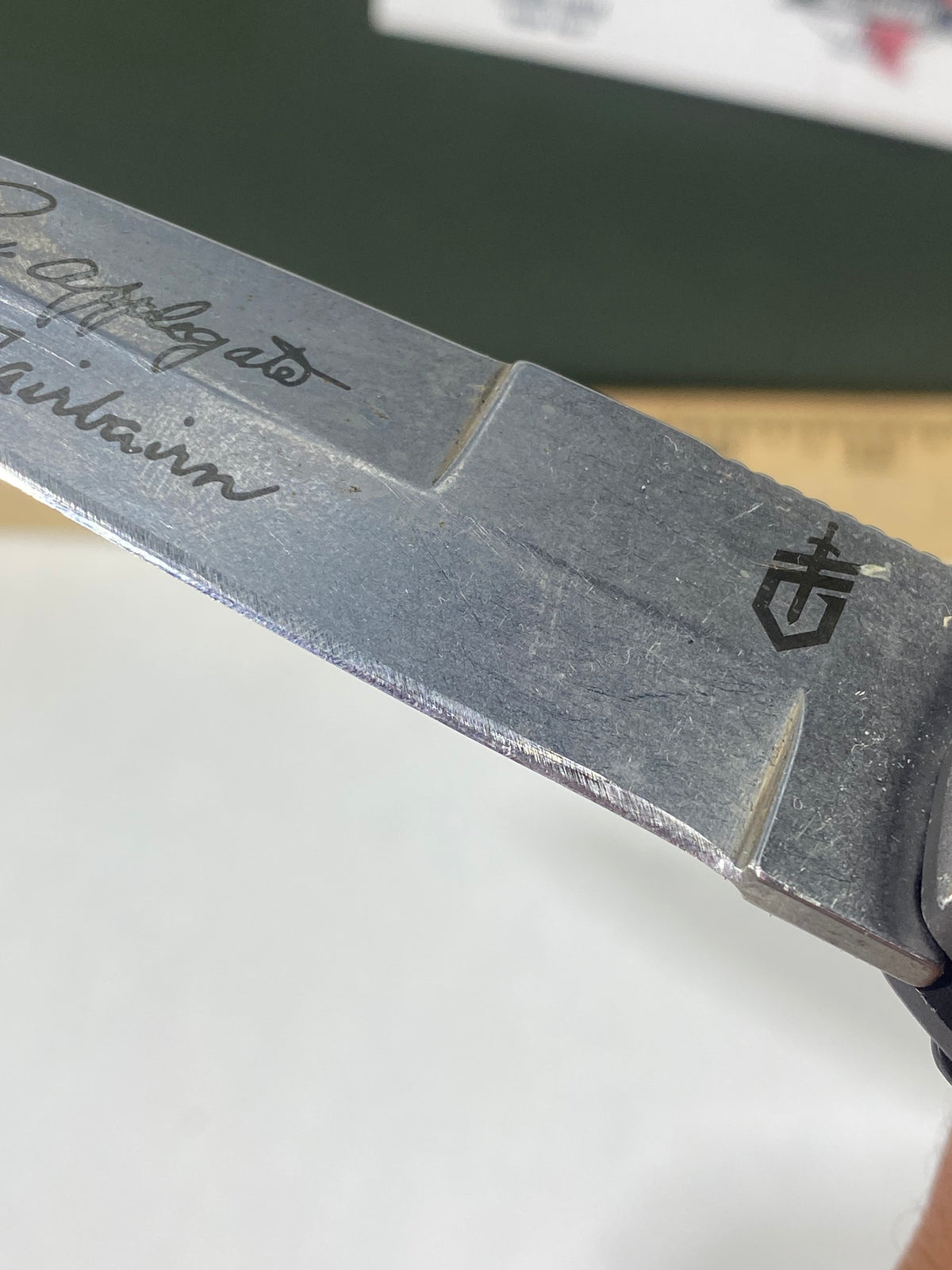 Gerber -72. Covert. Light usage. Resharpened.