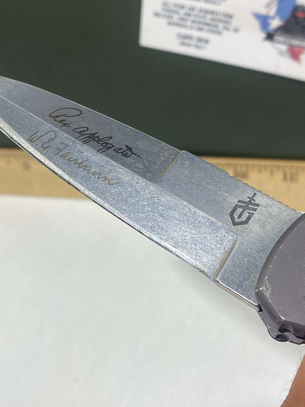 Gerber -72. Covert. Light usage. Resharpened.