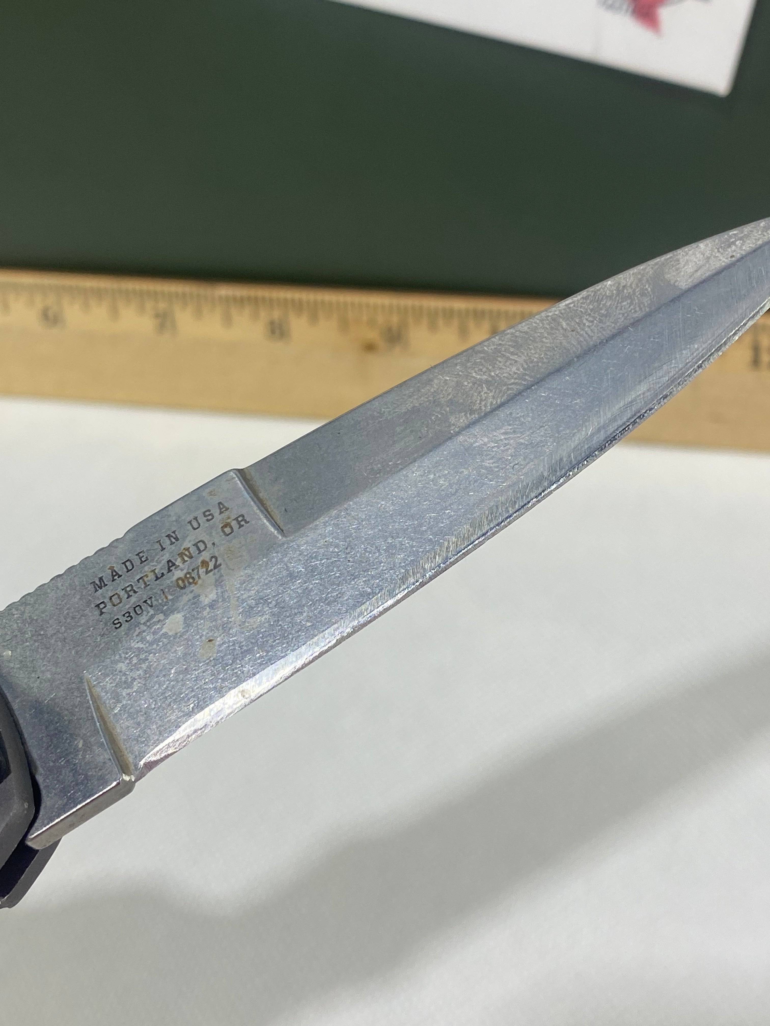 Gerber -72. Covert. Light usage. Resharpened.