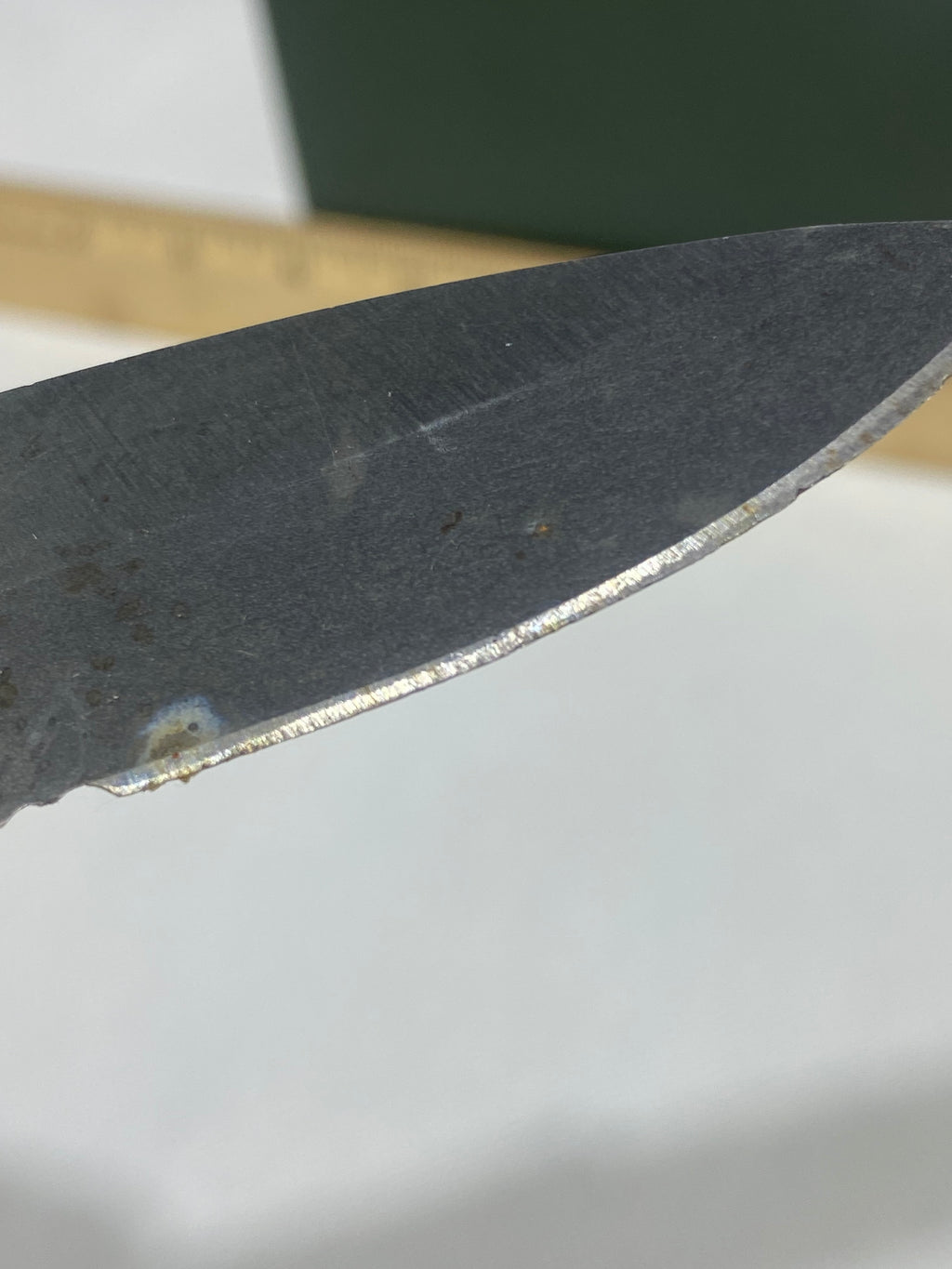 Gerber -73.  Emerson Alliance Tactical. Light usage. Dirty. Chips on blade.