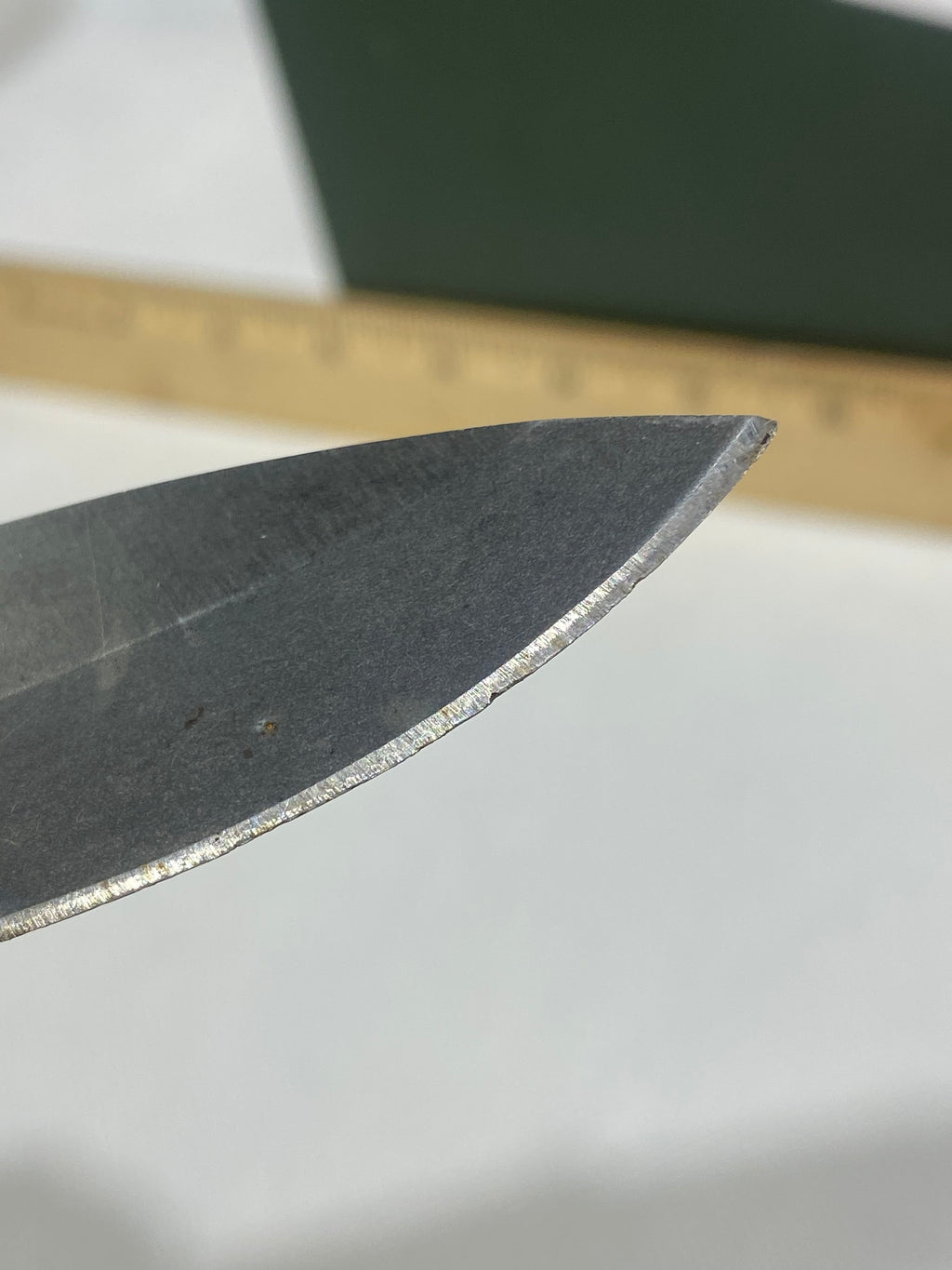 Gerber -73.  Emerson Alliance Tactical. Light usage. Dirty. Chips on blade.