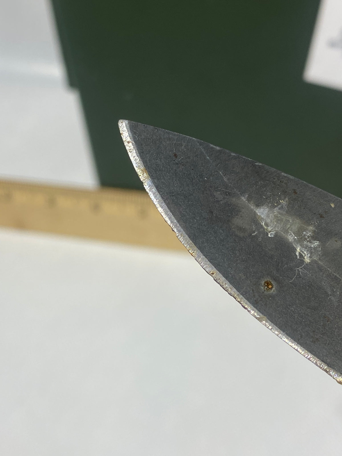 Gerber -73.  Emerson Alliance Tactical. Light usage. Dirty. Chips on blade.