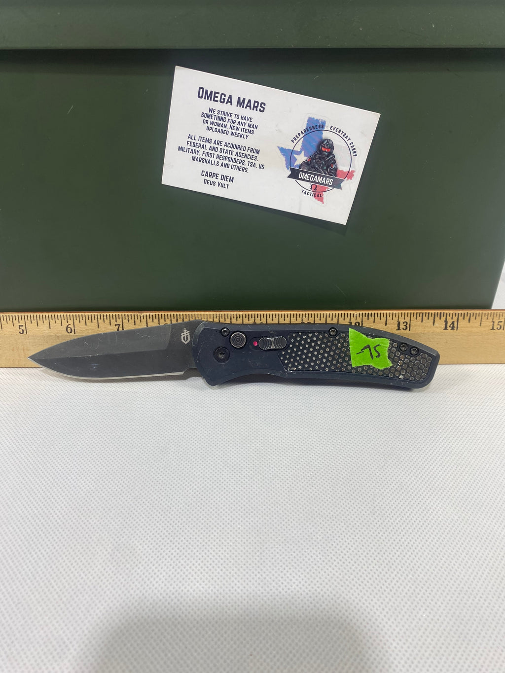 Gerber -75. Empower. Light usage. Resharpened.