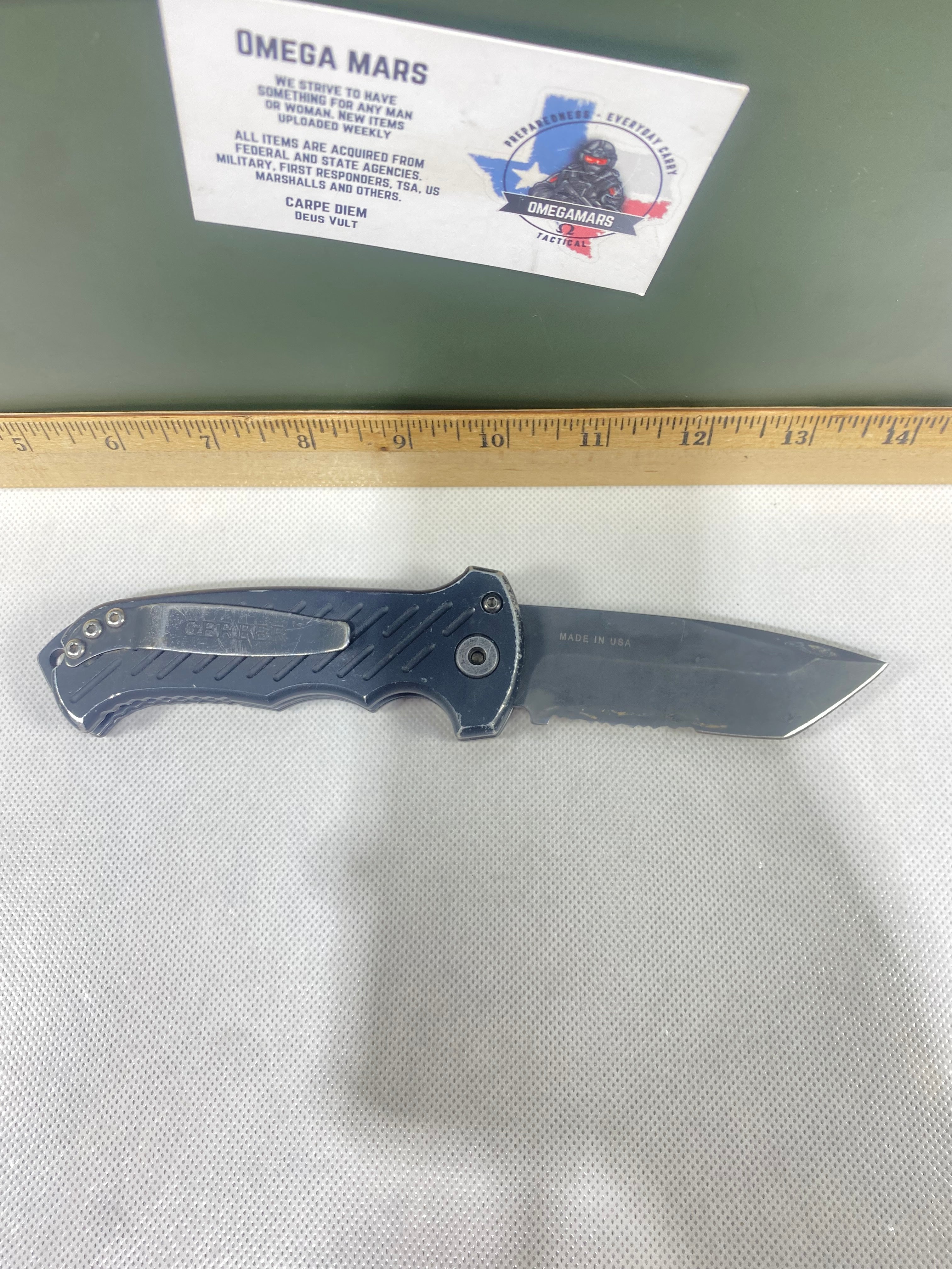 Gerber -79. 06. Light usage. Ding on blade
