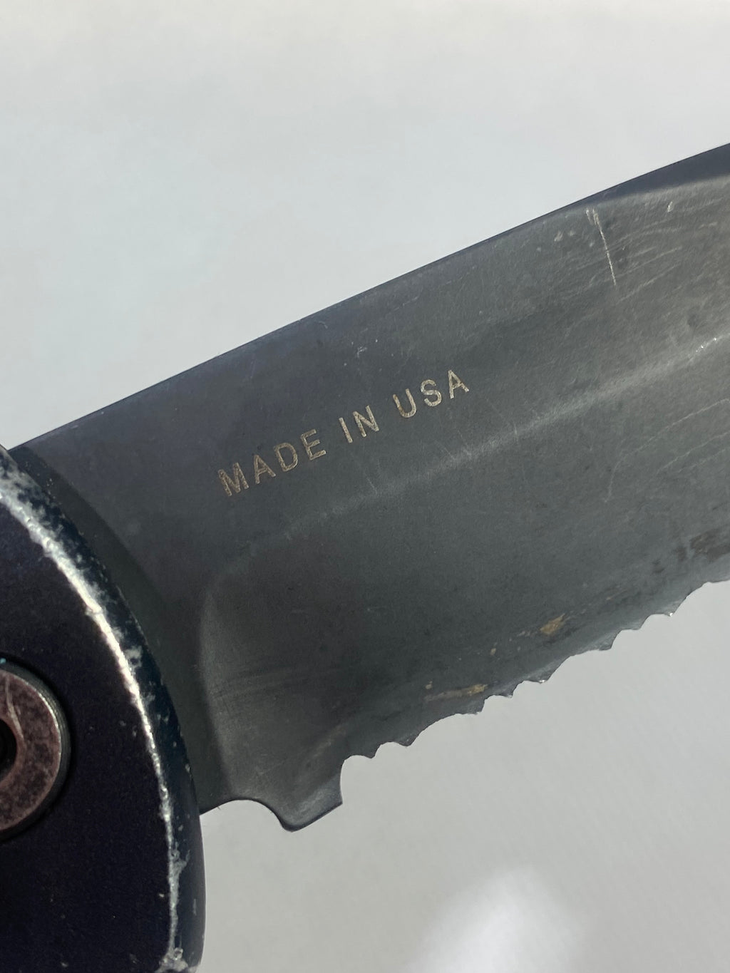 Gerber -79. 06. Light usage. Ding on blade