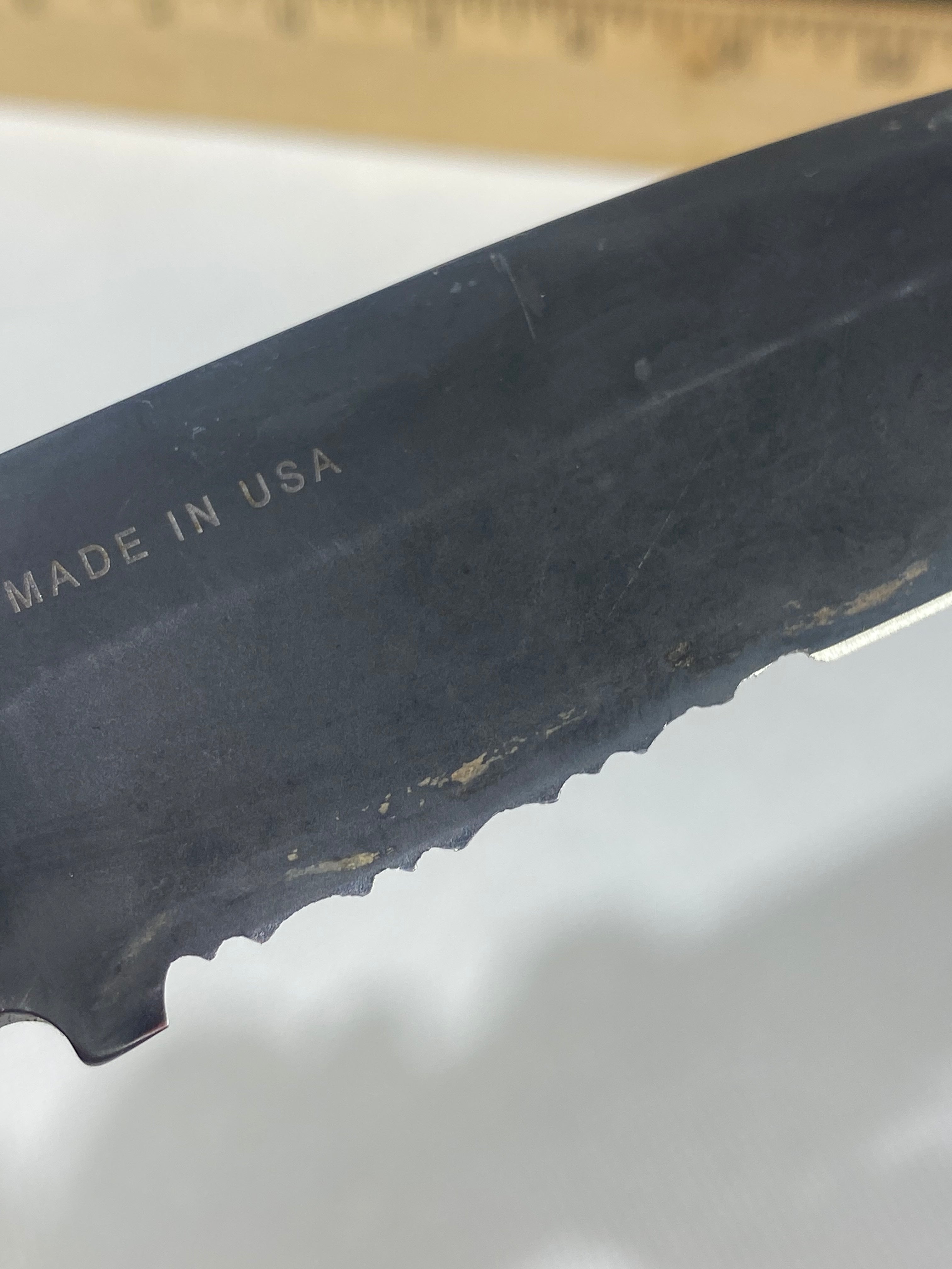Gerber -79. 06. Light usage. Ding on blade