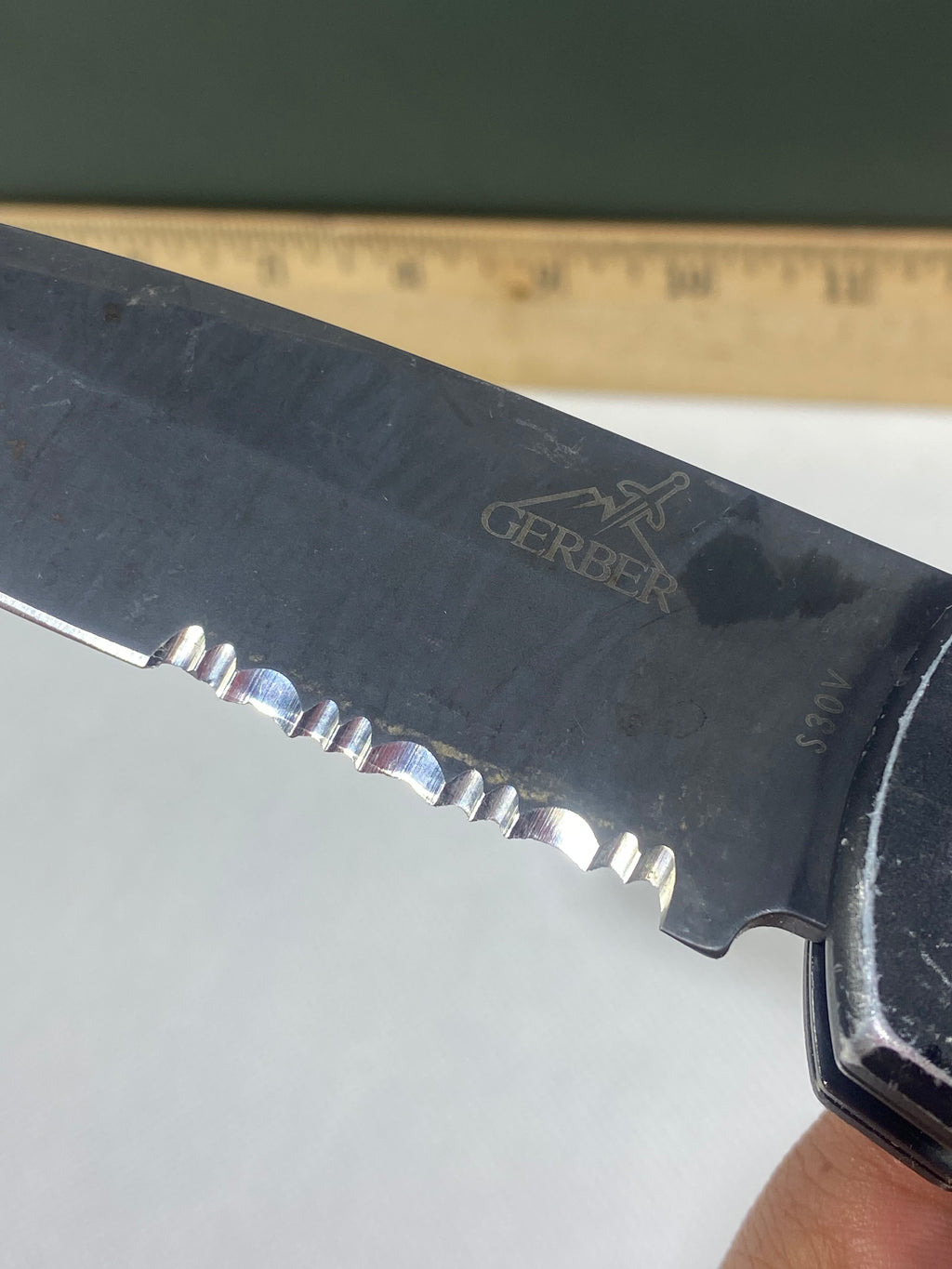 Gerber -79. 06. Light usage. Ding on blade