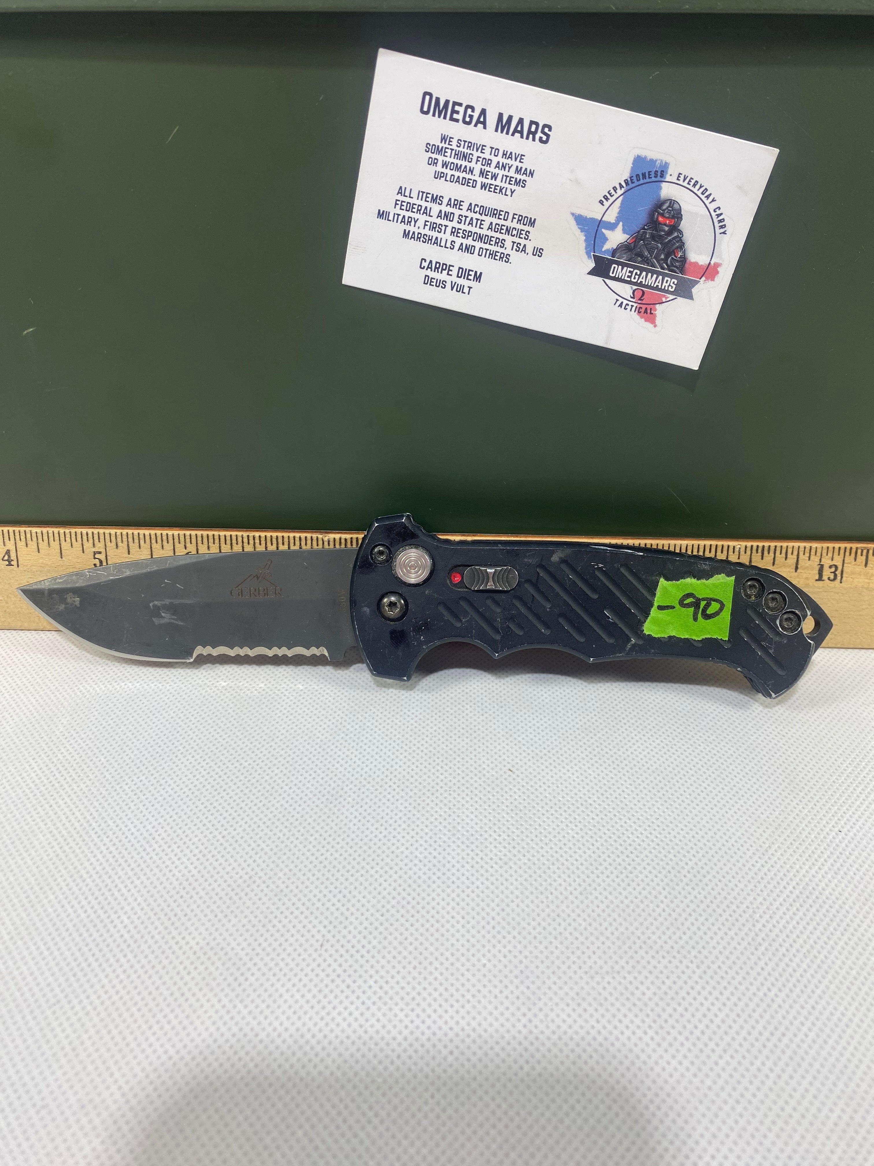 Gerber -90. 06. Light usage. Ding on blade