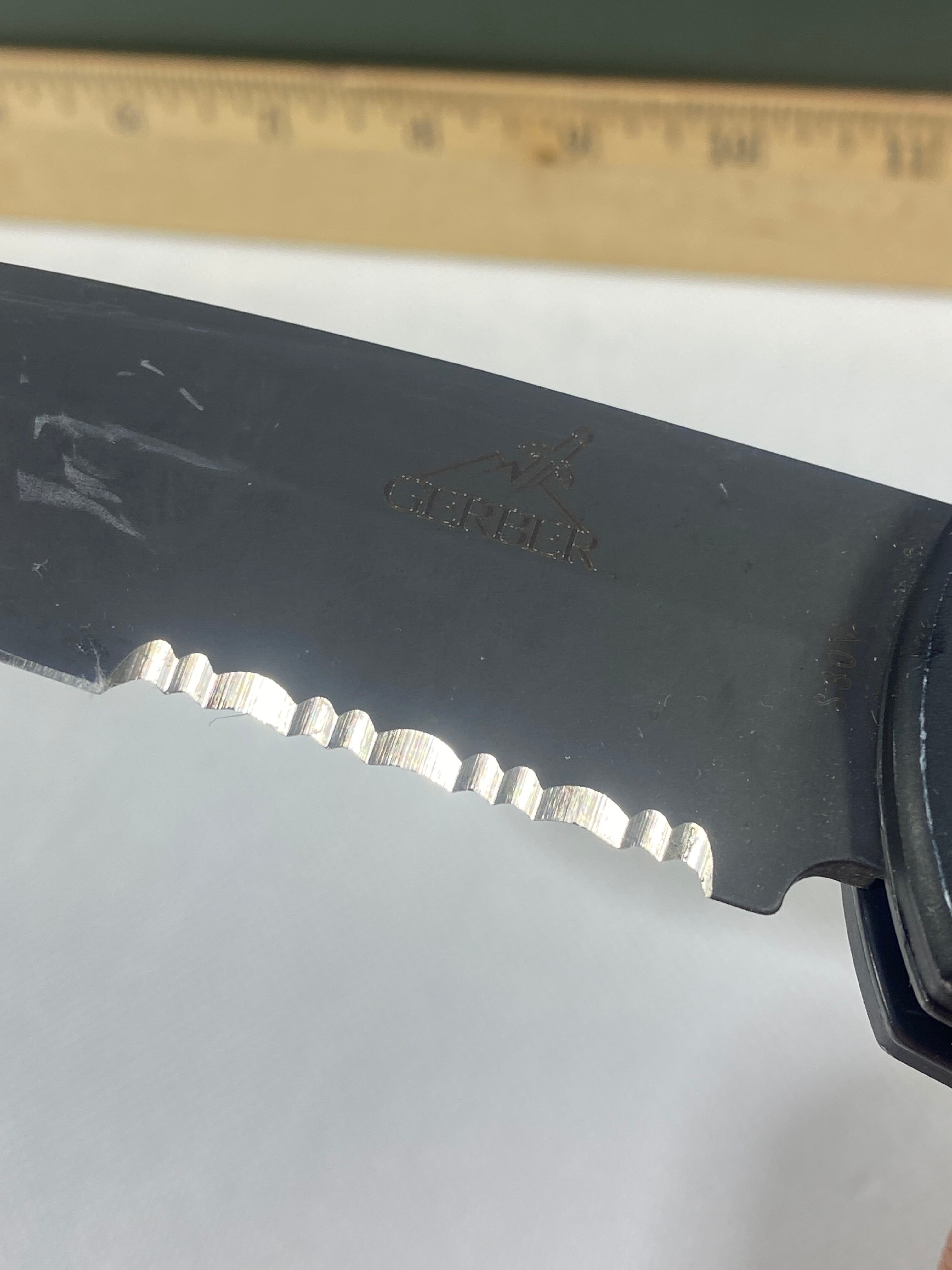 Gerber -90. 06. Light usage. Ding on blade