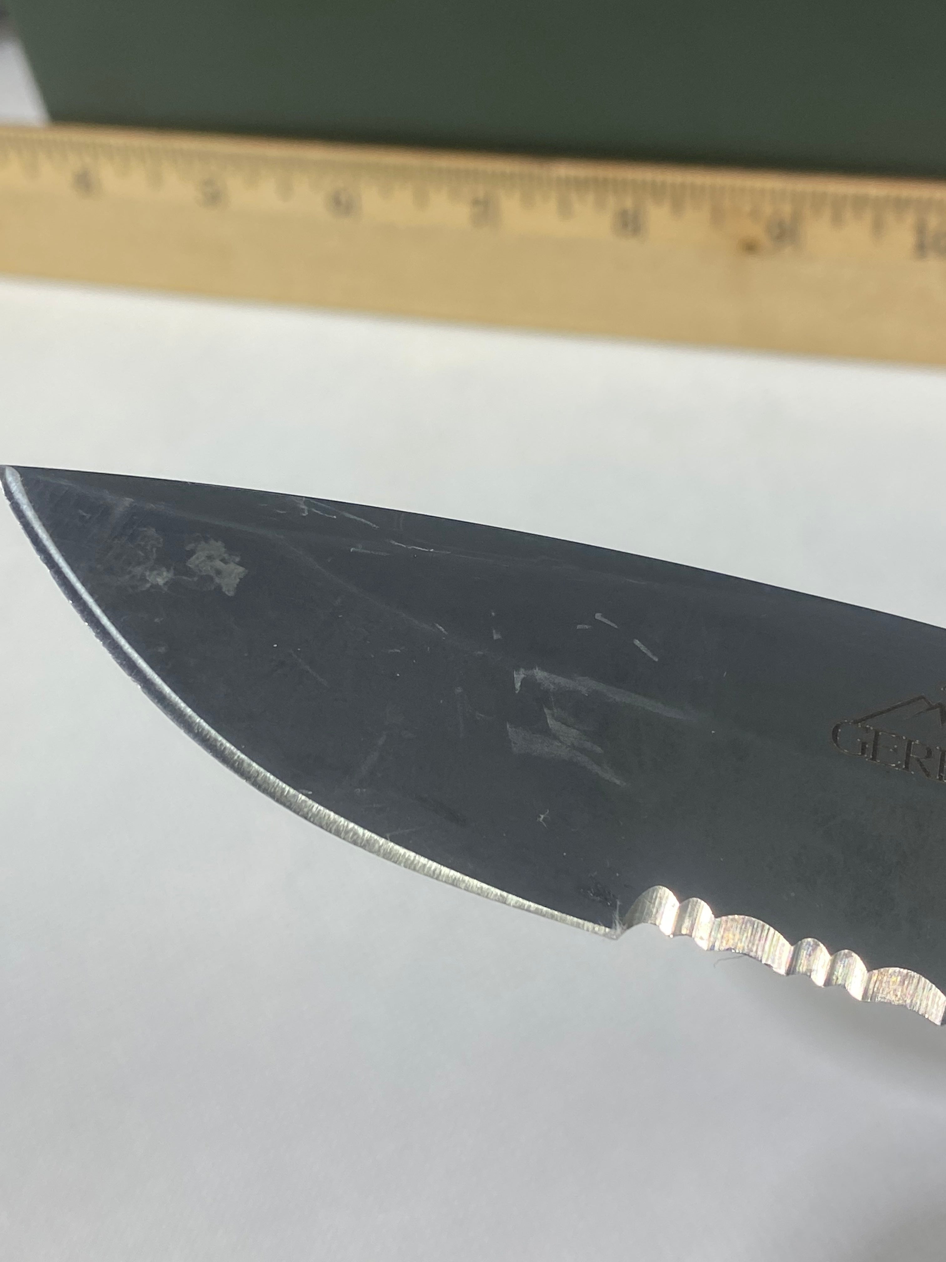 Gerber -90. 06. Light usage. Ding on blade