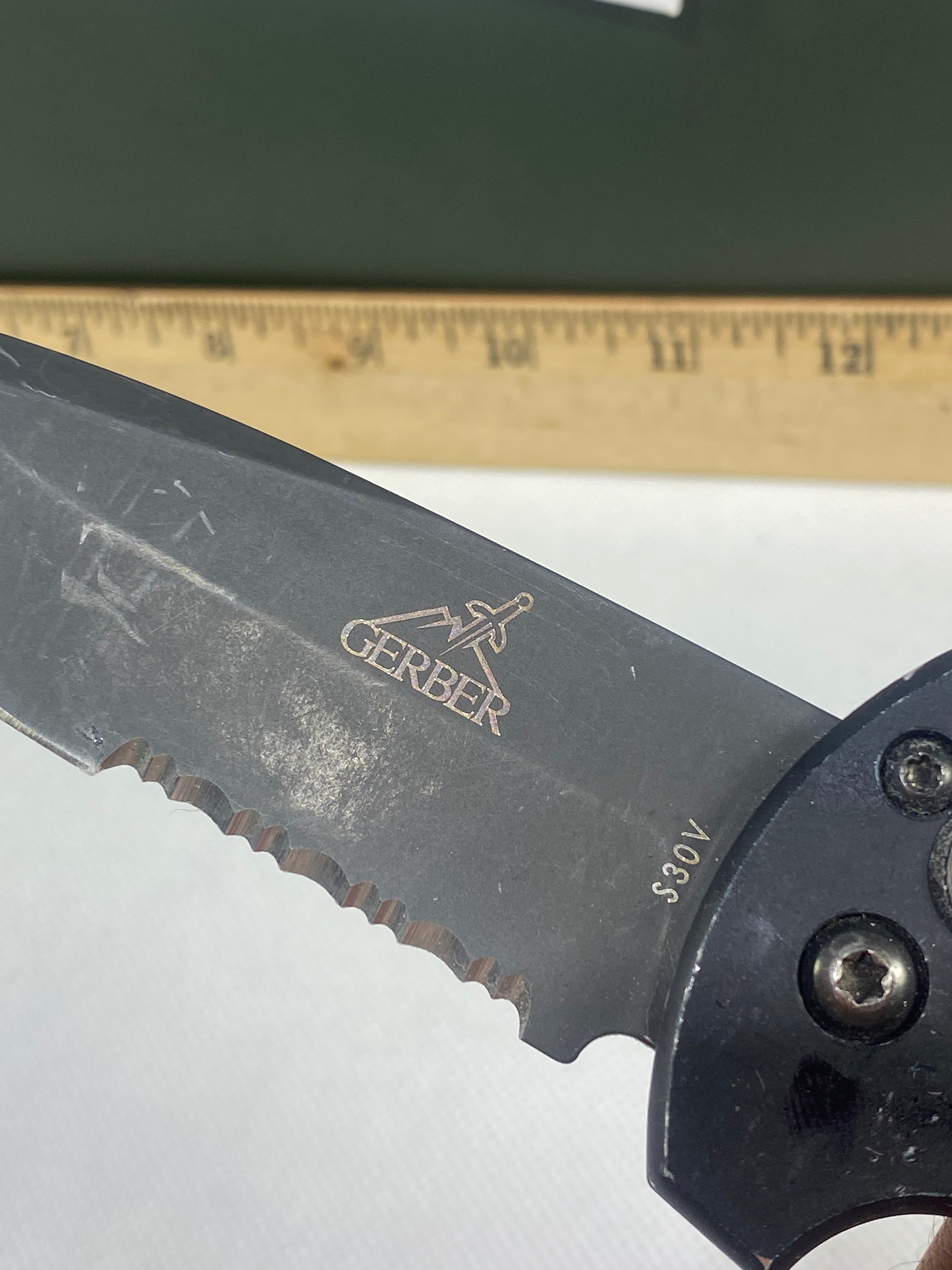 Gerber -90. 06. Light usage. Ding on blade