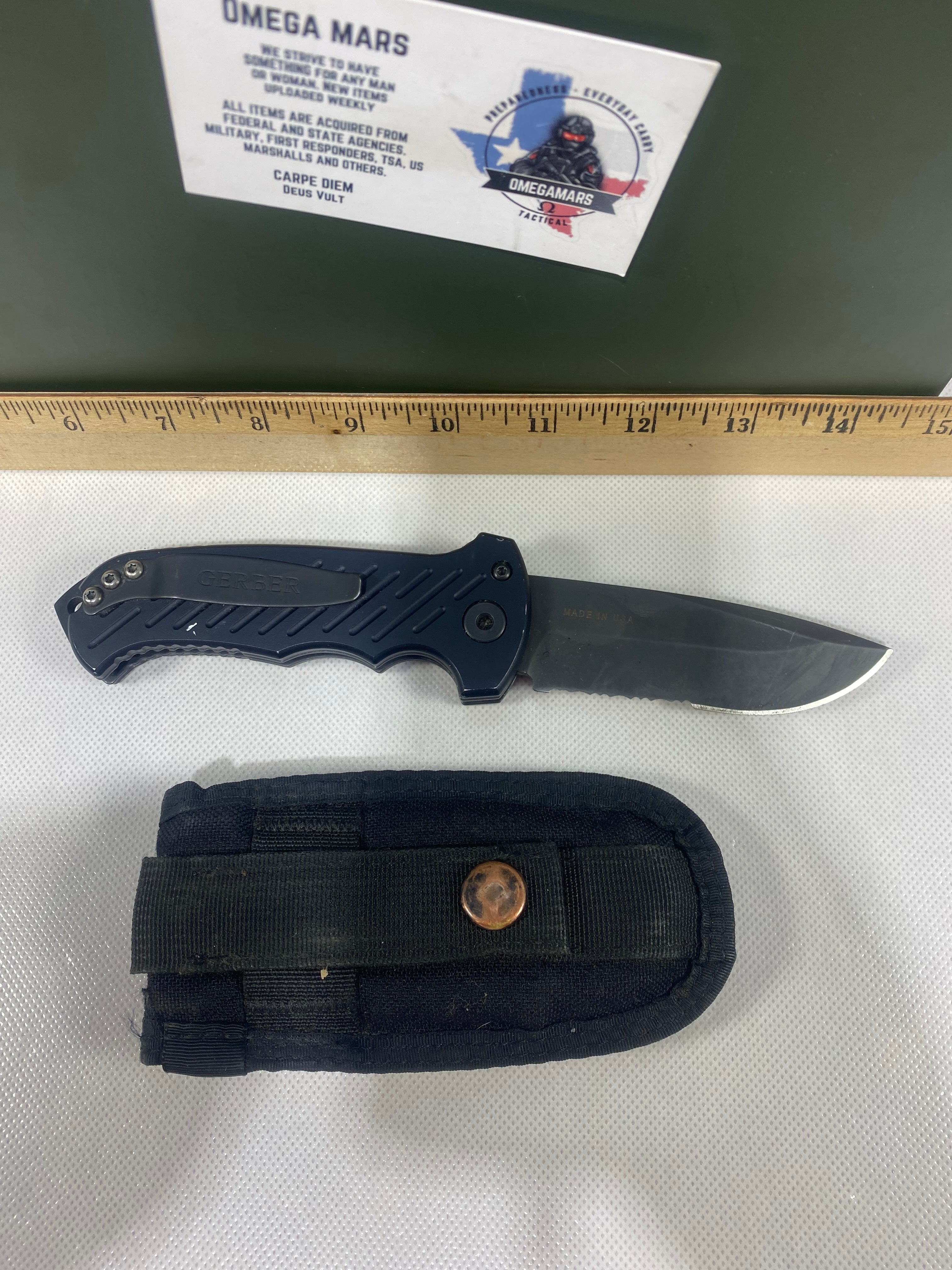 Gerber -91. 06. Light usage. Dings on blade.