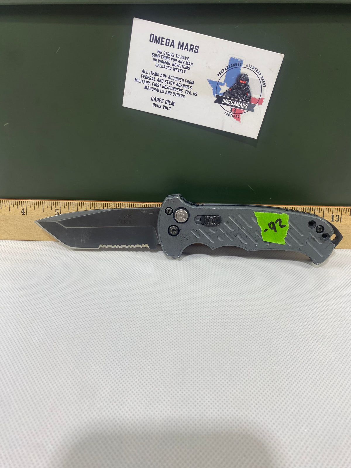 Gerber -92. 06. Light usage. Resharpened.