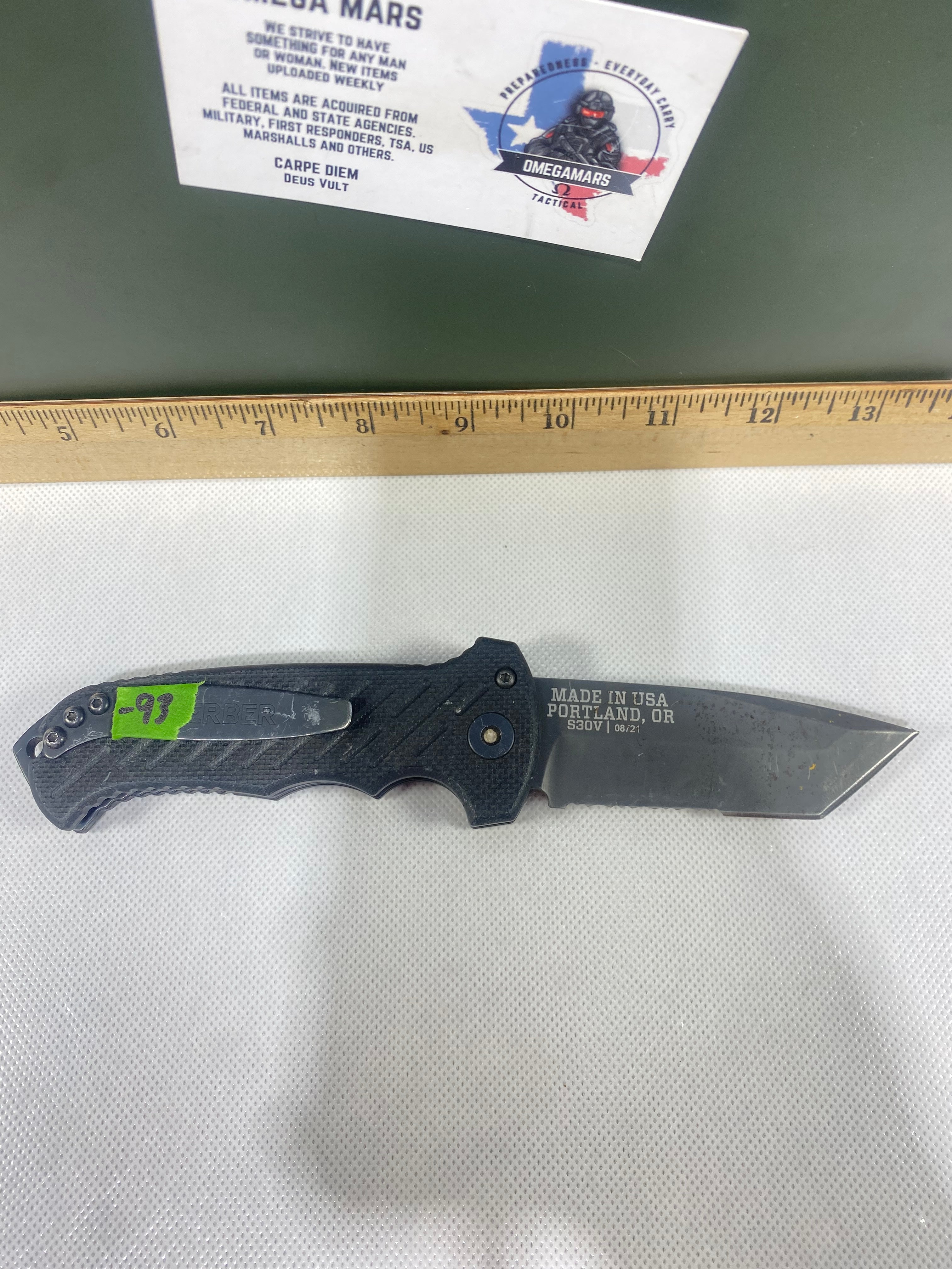 Gerber -93. 06. Light usage. Dirty. Dings on blade.