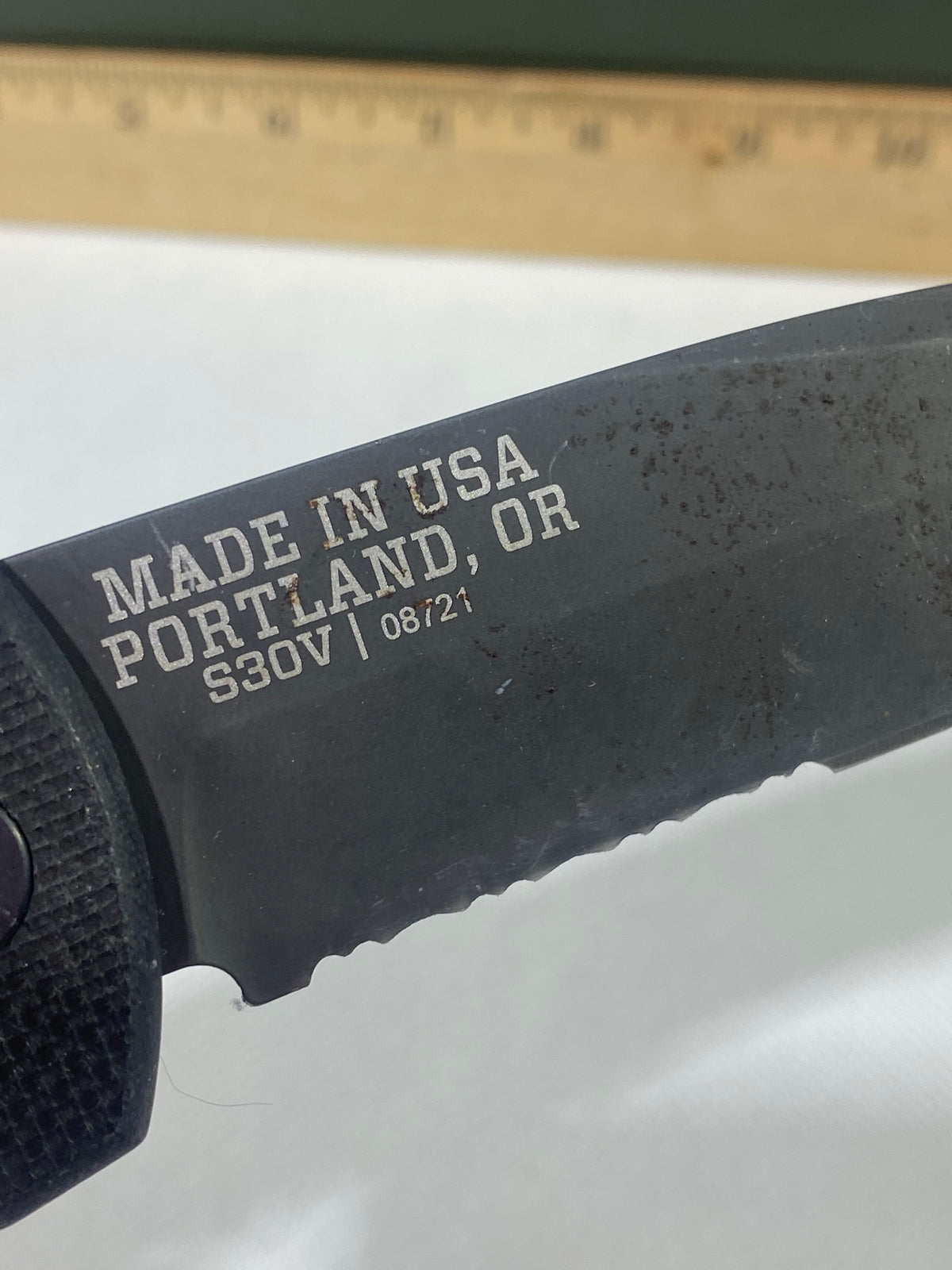 Gerber -93. 06. Light usage. Dirty. Dings on blade.