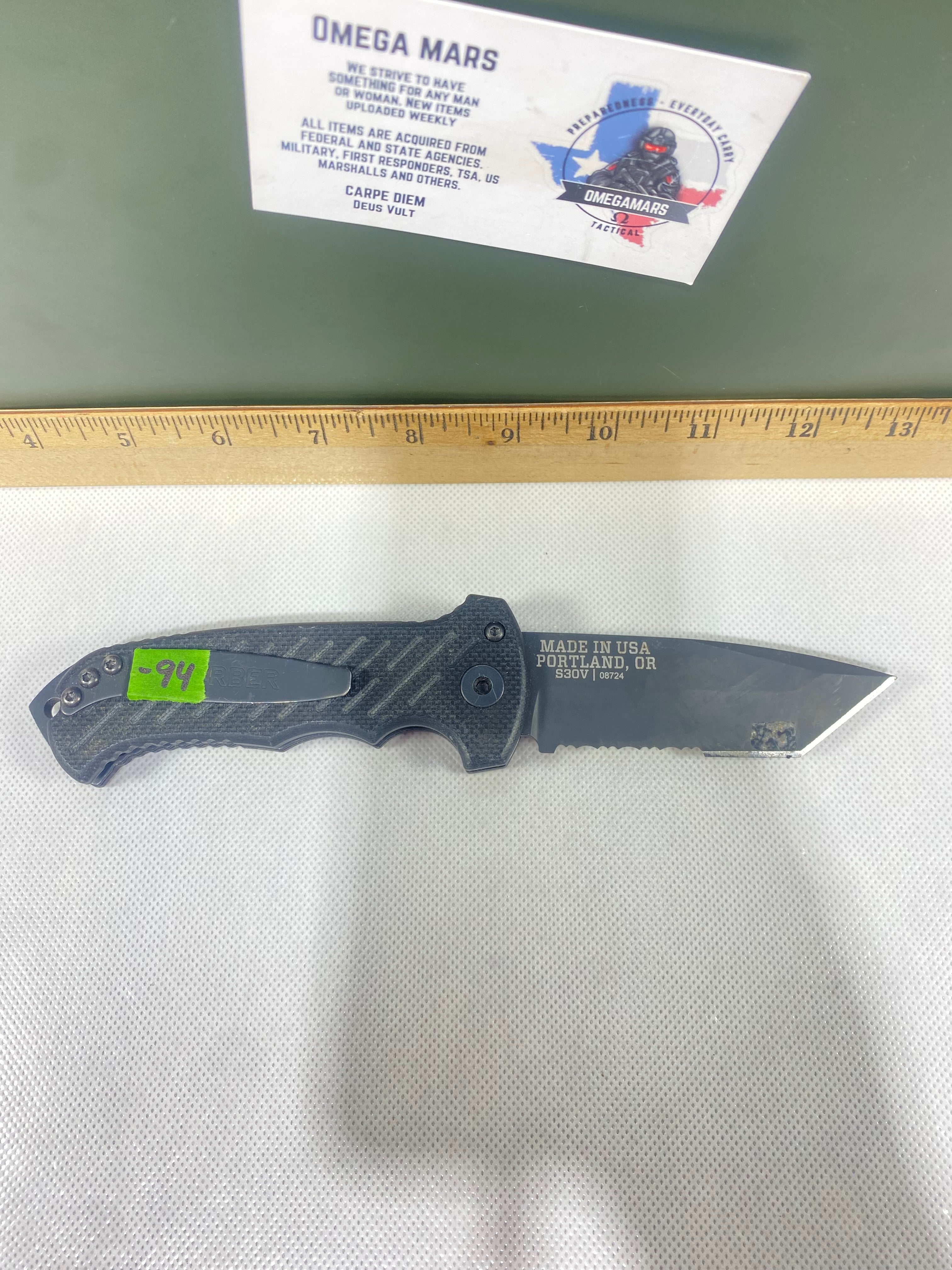 Gerber -94. 06. Light usage. Dirty. Dings on blade.