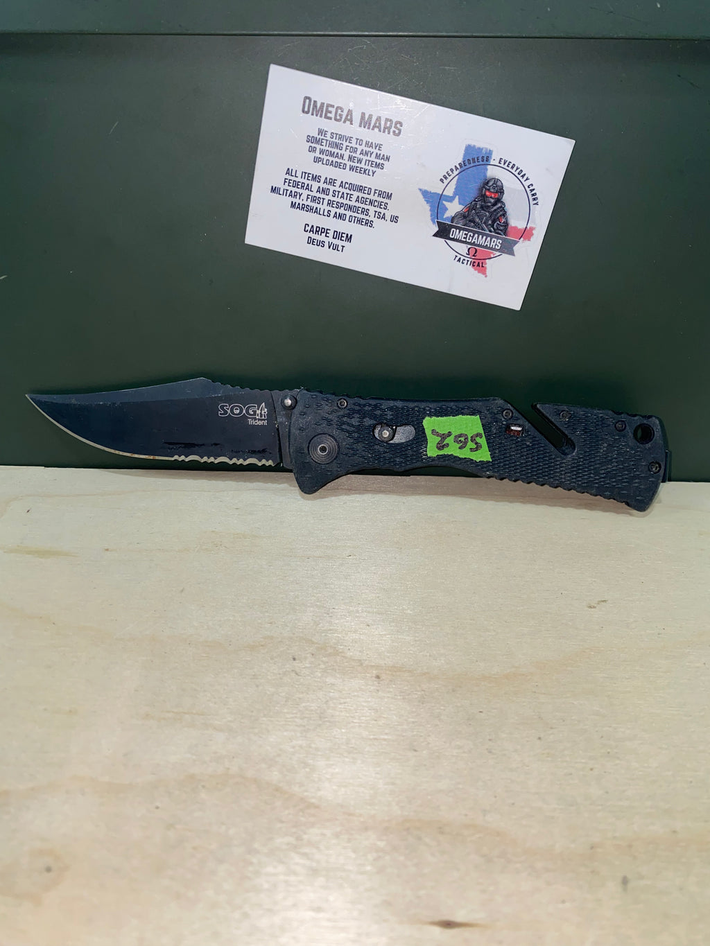 SOG Trident A/O #SG2. Light Usage. Dirty. Possible Rust