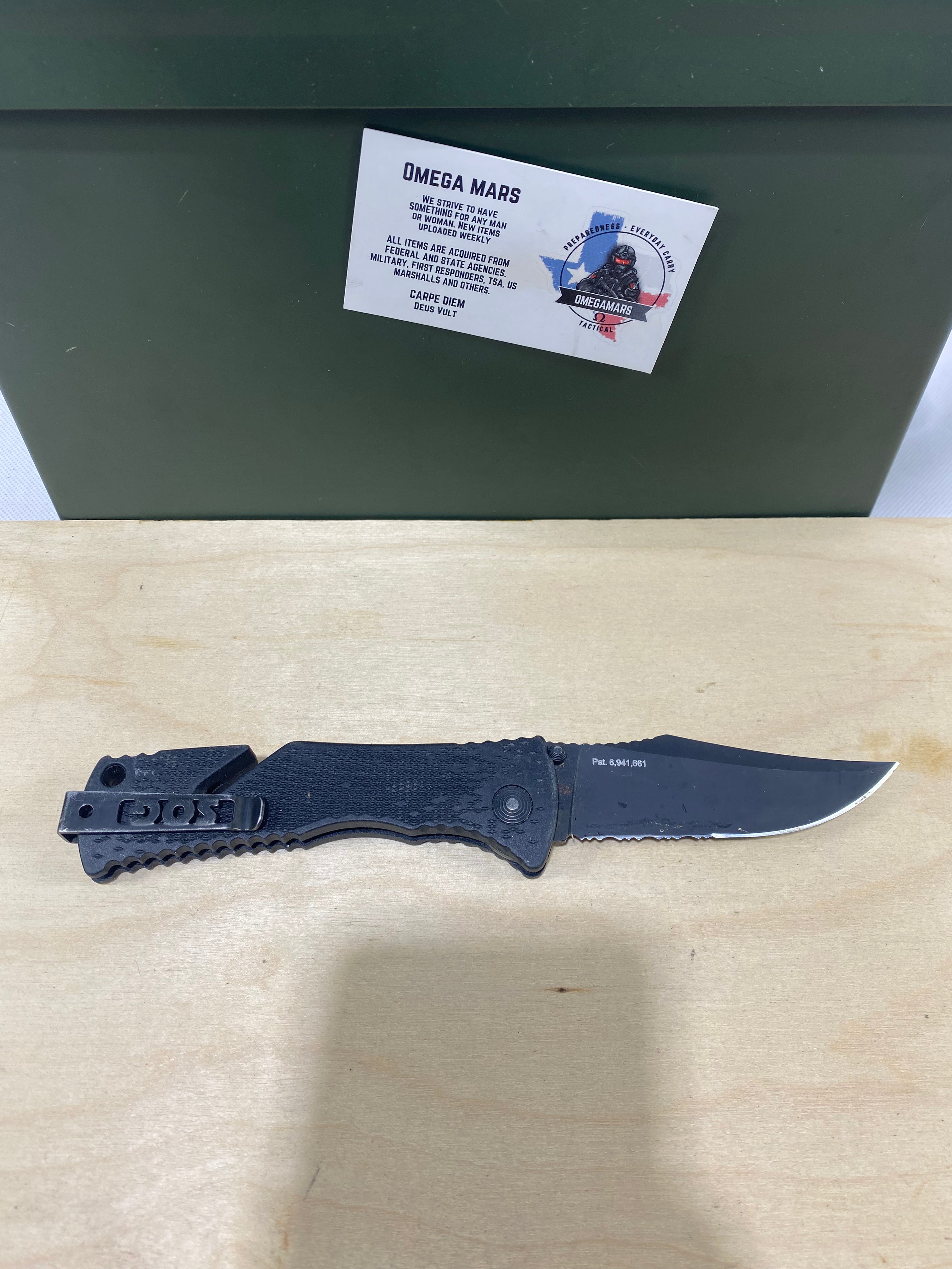 SOG Trident A/O #SG2. Light Usage. Dirty. Possible Rust