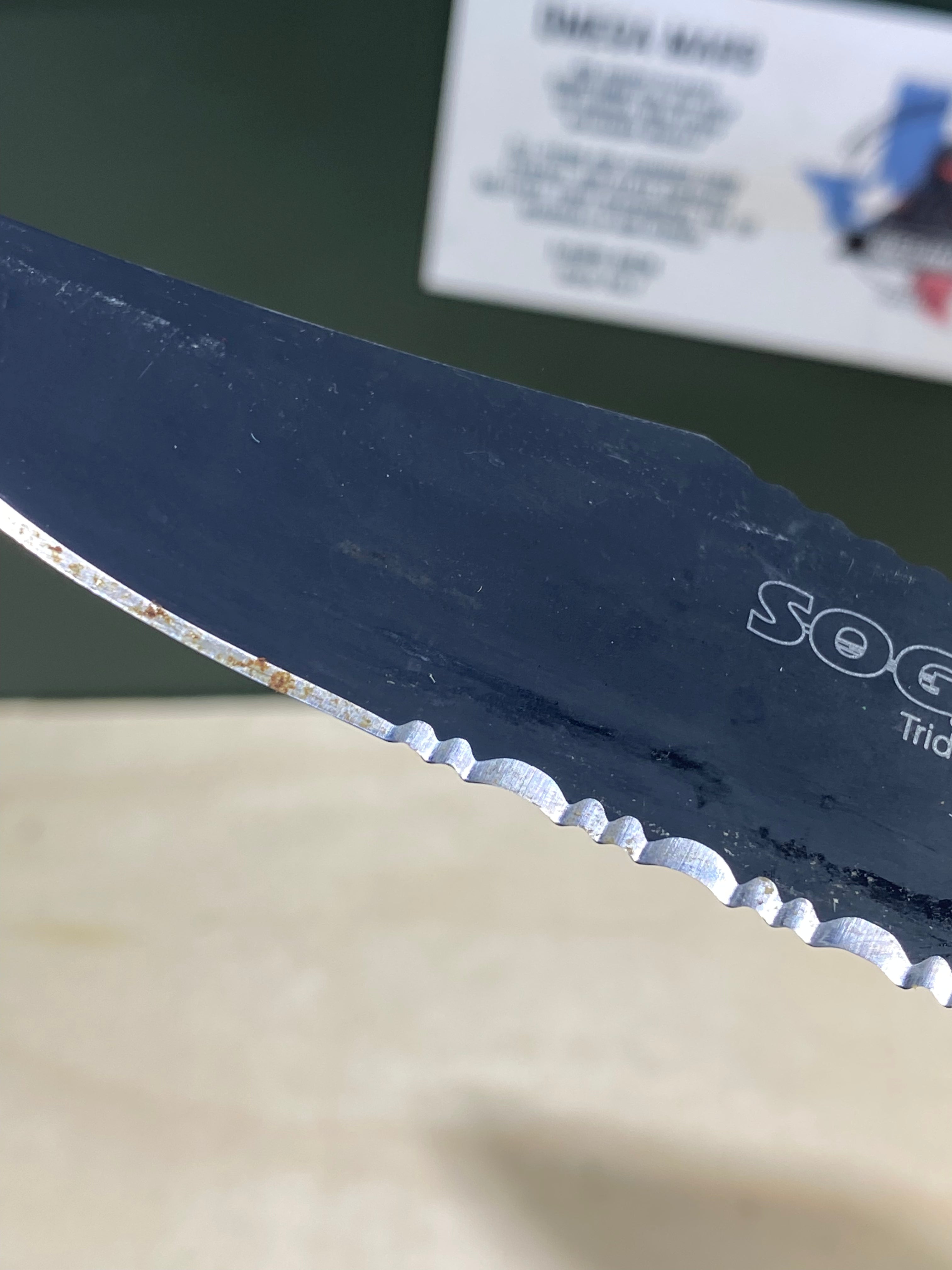 SOG Trident A/O #SG2. Light Usage. Dirty. Possible Rust