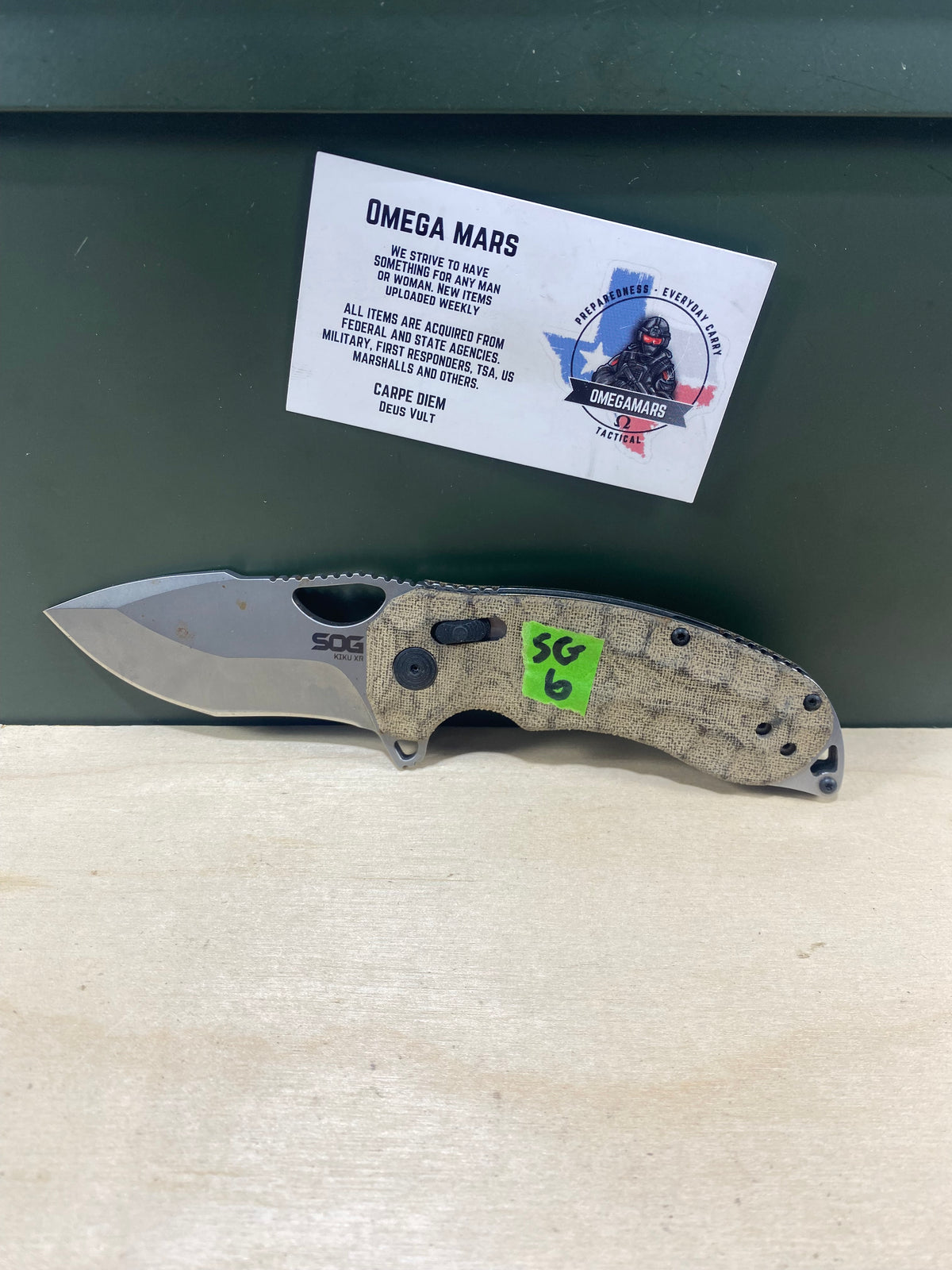 SOG Kiku XR #SG6. Light Usage. Possible Rust.