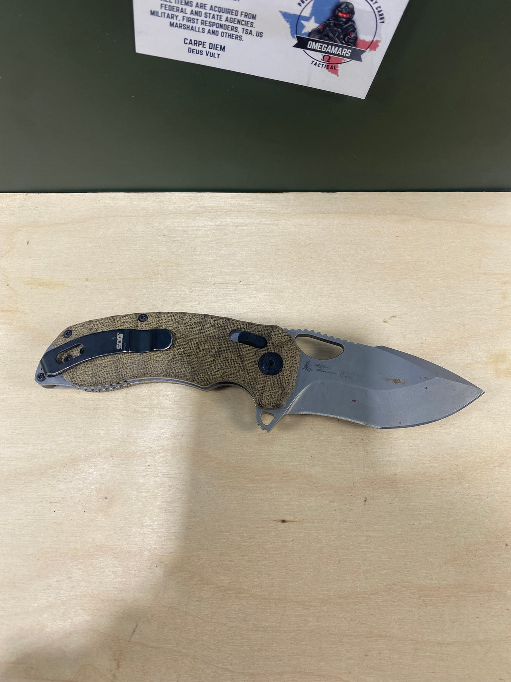SOG Kiku XR #SG6. Light Usage. Possible Rust.