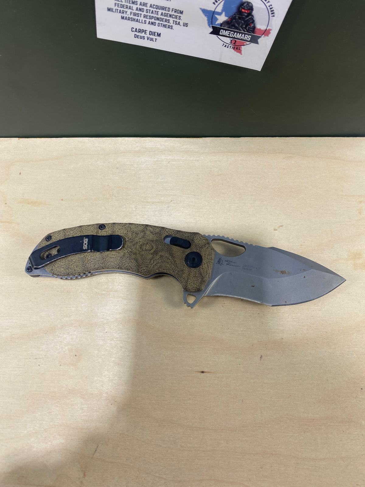 SOG Kiku XR #SG6. Light Usage. Possible Rust.