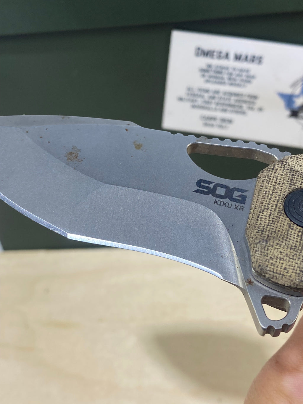 SOG Kiku XR #SG6. Light Usage. Possible Rust.
