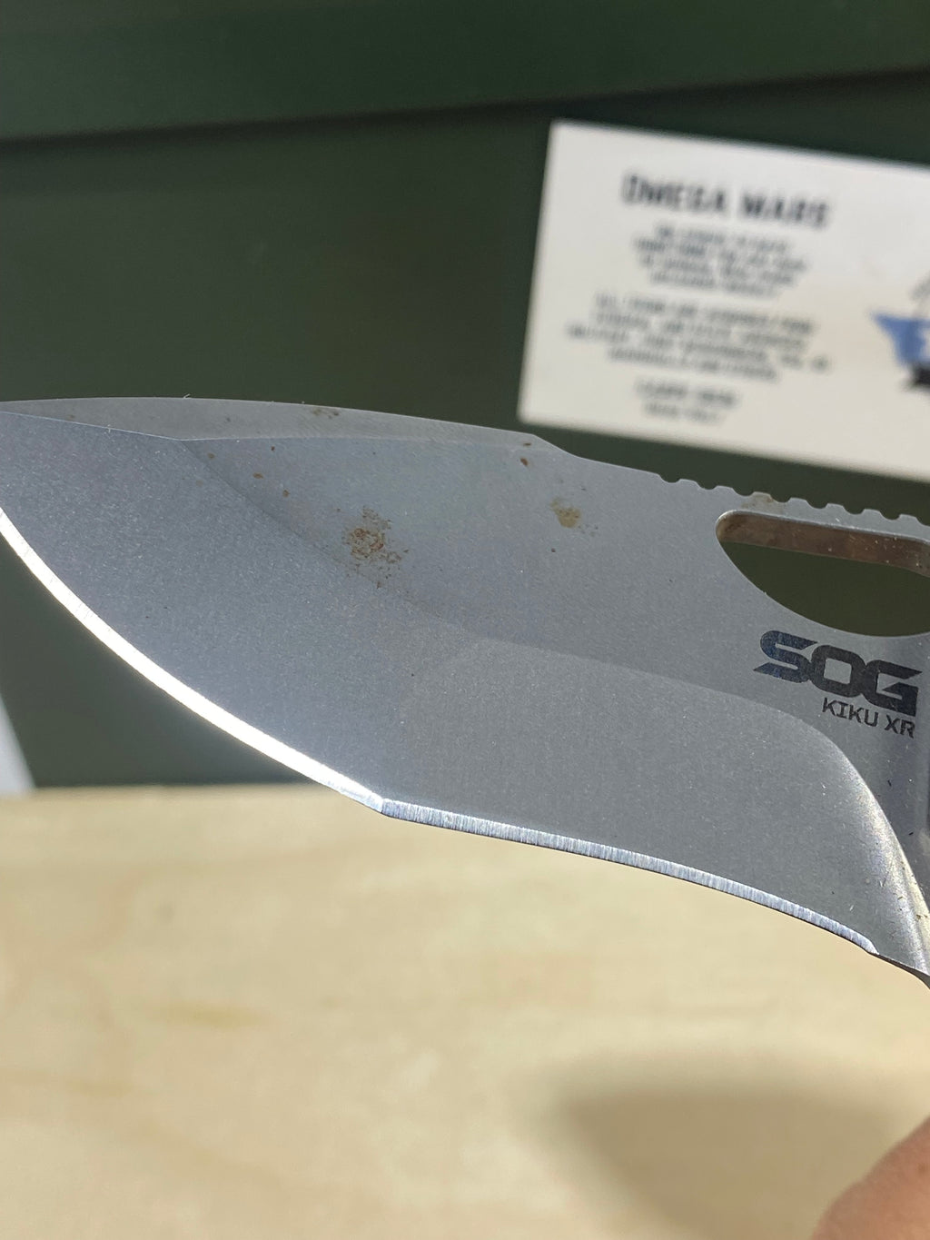 SOG Kiku XR #SG6. Light Usage. Possible Rust.